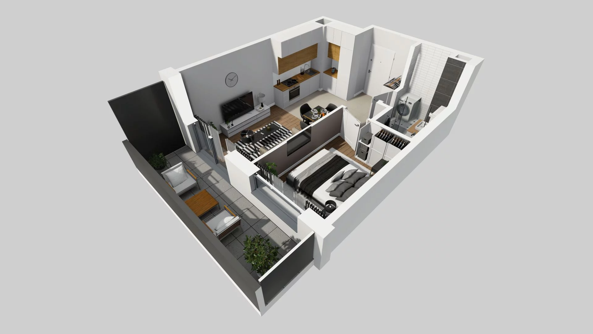 Mieszkanie 35,36 m², parter, oferta nr B/2, Apartamenty Beethovena, Warszawa, Mokotów, Sielce, ul. Dziekońskiego 4