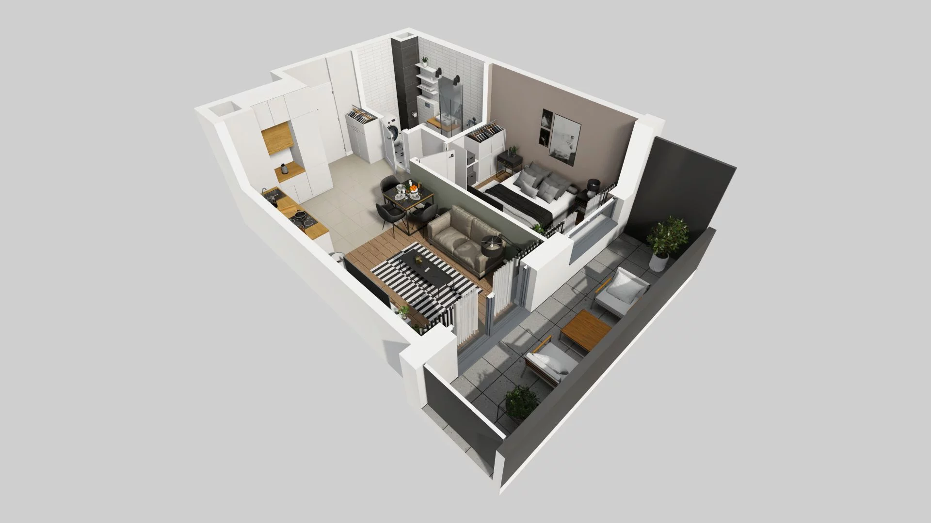 Mieszkanie 35,36 m², parter, oferta nr B/2, Apartamenty Beethovena, Warszawa, Mokotów, Sielce, ul. Dziekońskiego 4