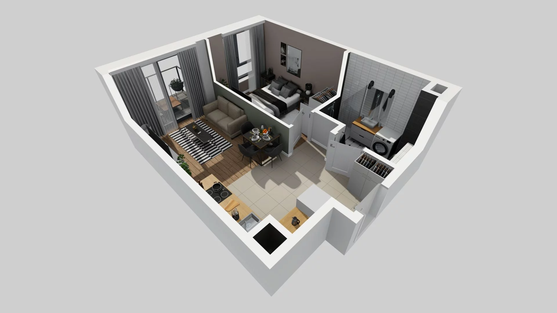 Mieszkanie 35,36 m², piętro 2, oferta nr B/38, Apartamenty Beethovena, Warszawa, Mokotów, Sielce, ul. Dziekońskiego 4