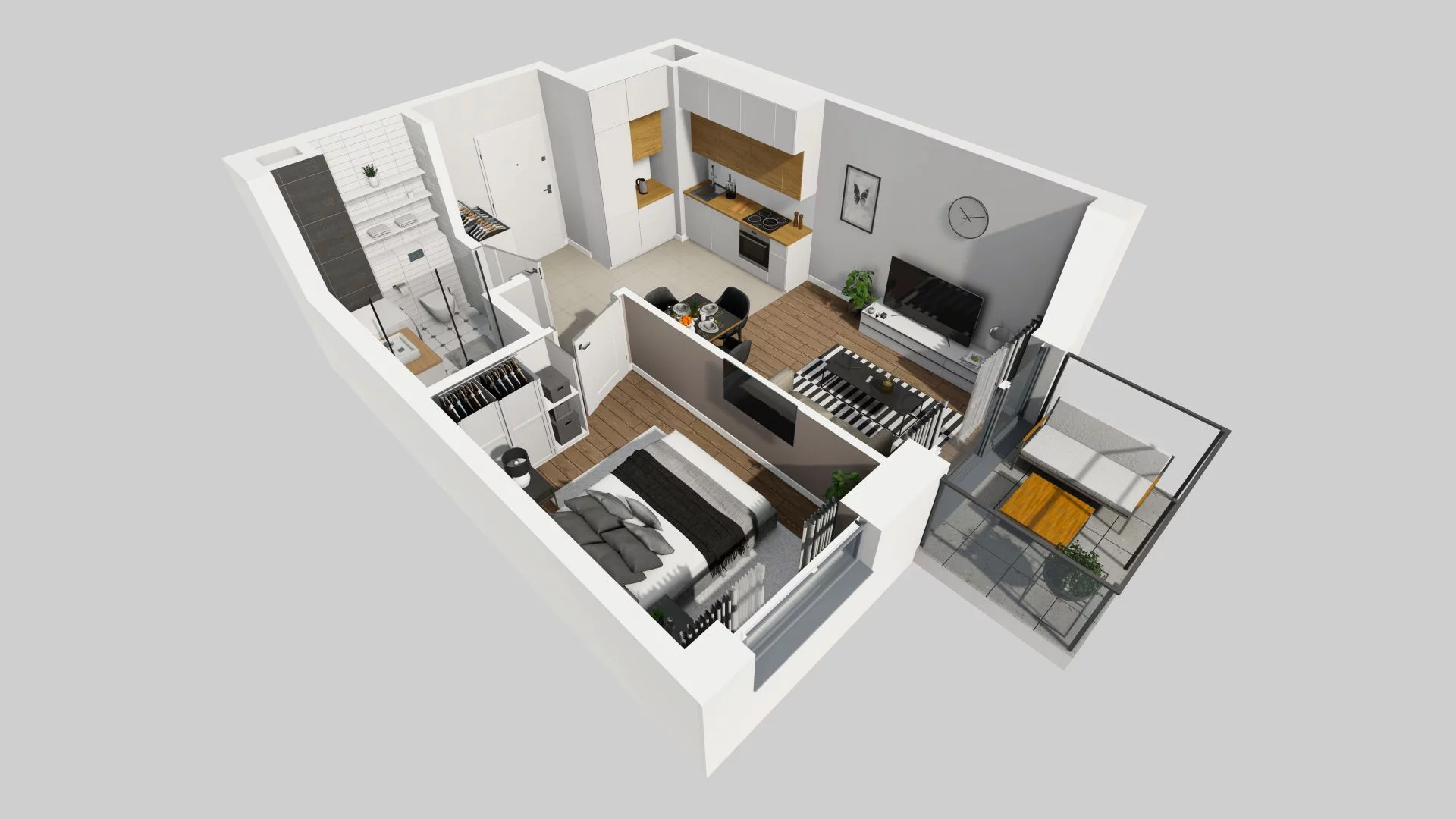 Mieszkanie 35,36 m², piętro 2, oferta nr B/38, Apartamenty Beethovena, Warszawa, Mokotów, Sielce, ul. Dziekońskiego 4