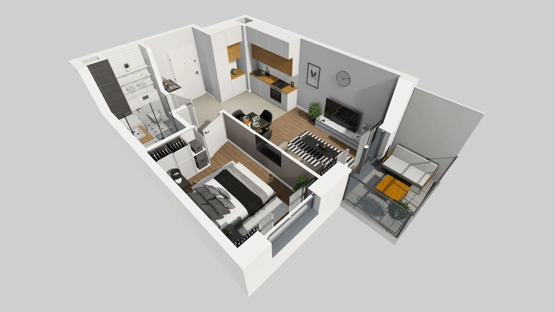 Mieszkanie 35,40 m², piętro 1, oferta nr B/96, Apartamenty Beethovena, Warszawa, Mokotów, Sielce, ul. Dziekońskiego 4