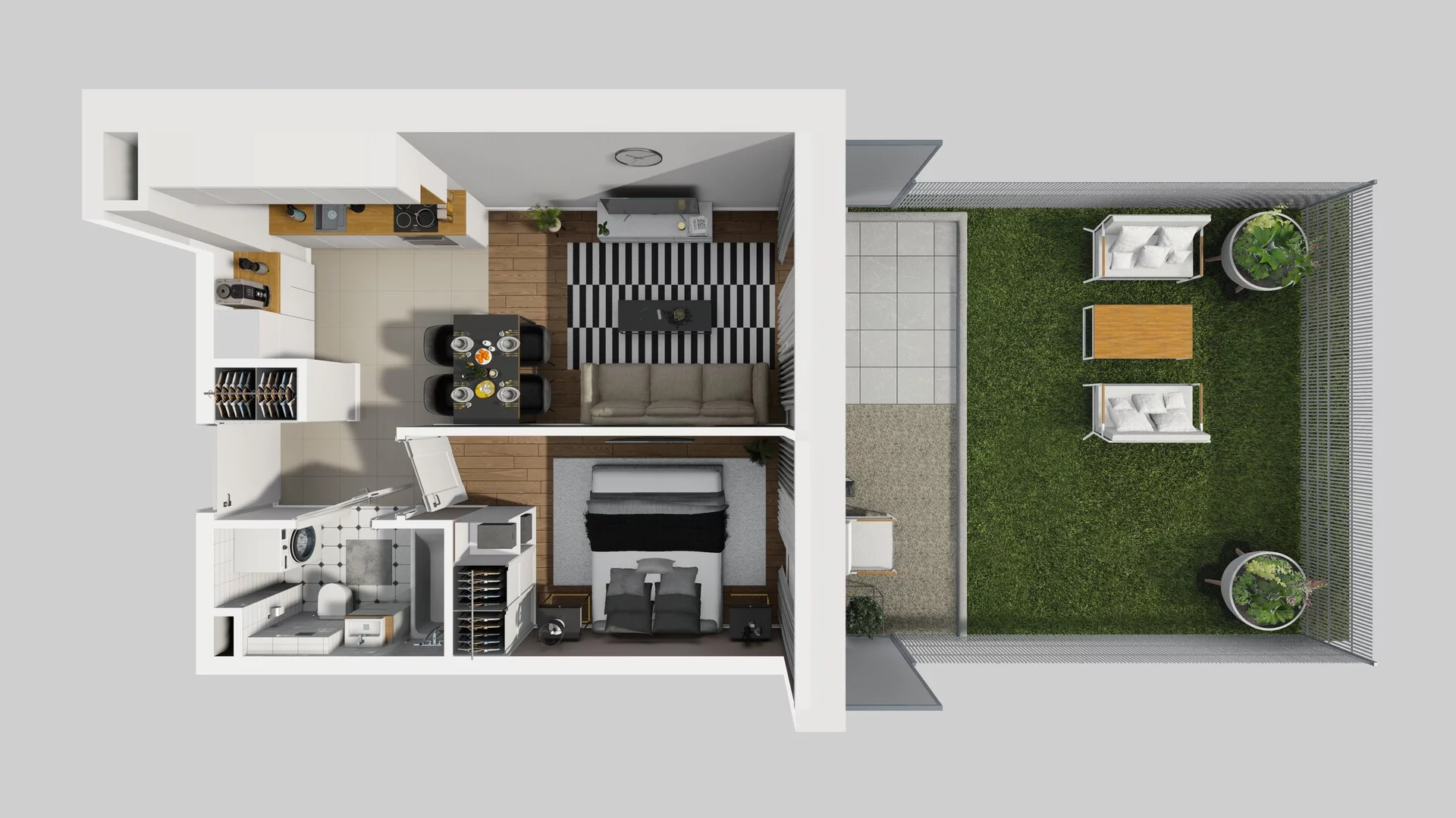 2 pokoje, mieszkanie 37,23 m², parter, oferta nr A/2, Hubska 100 etap 2, Wrocław, Huby, Krzyki, ul. Hubska 100