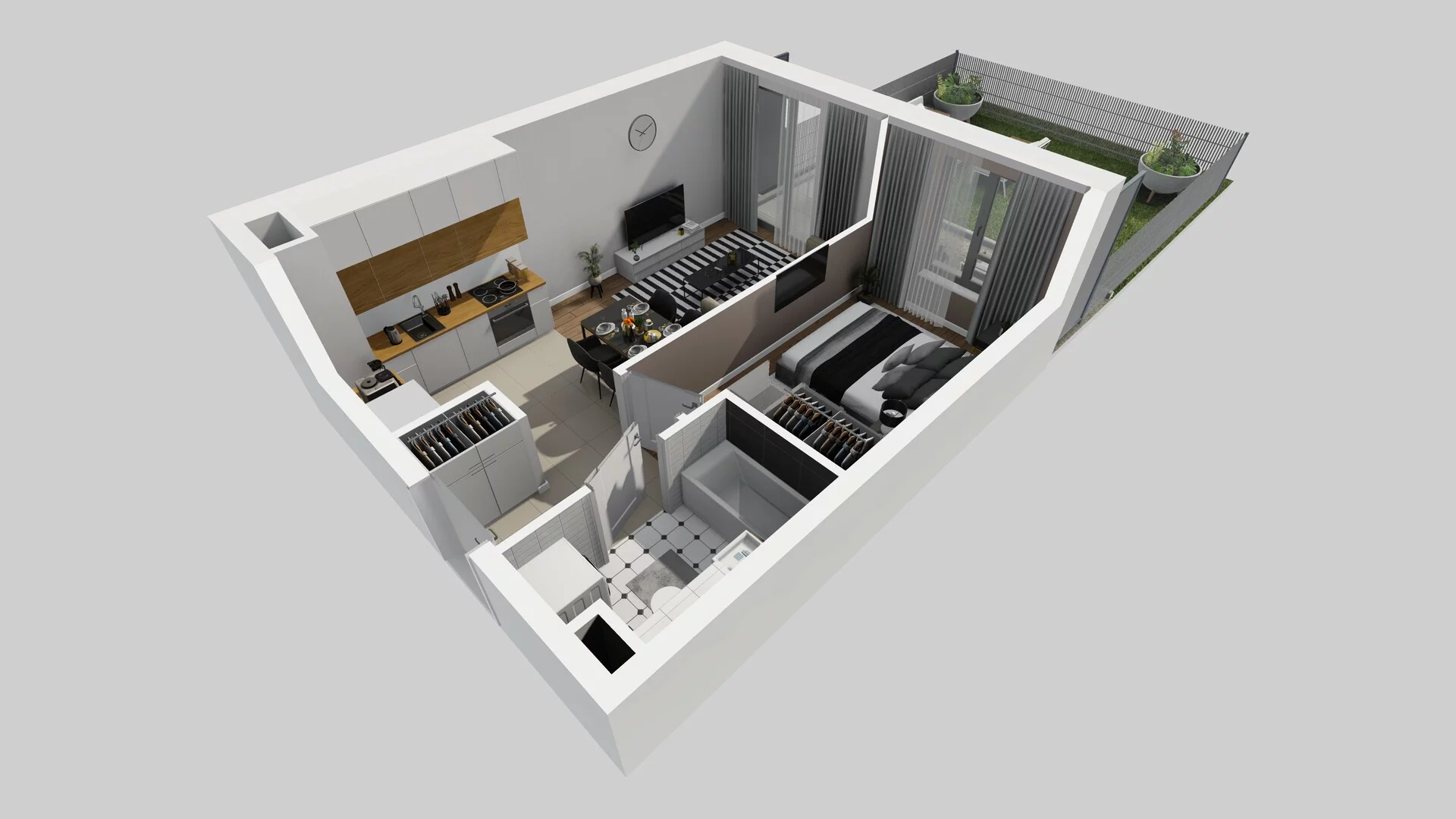 2 pokoje, mieszkanie 37,23 m², parter, oferta nr A/2, Hubska 100 etap 2, Wrocław, Huby, Krzyki, ul. Hubska 100