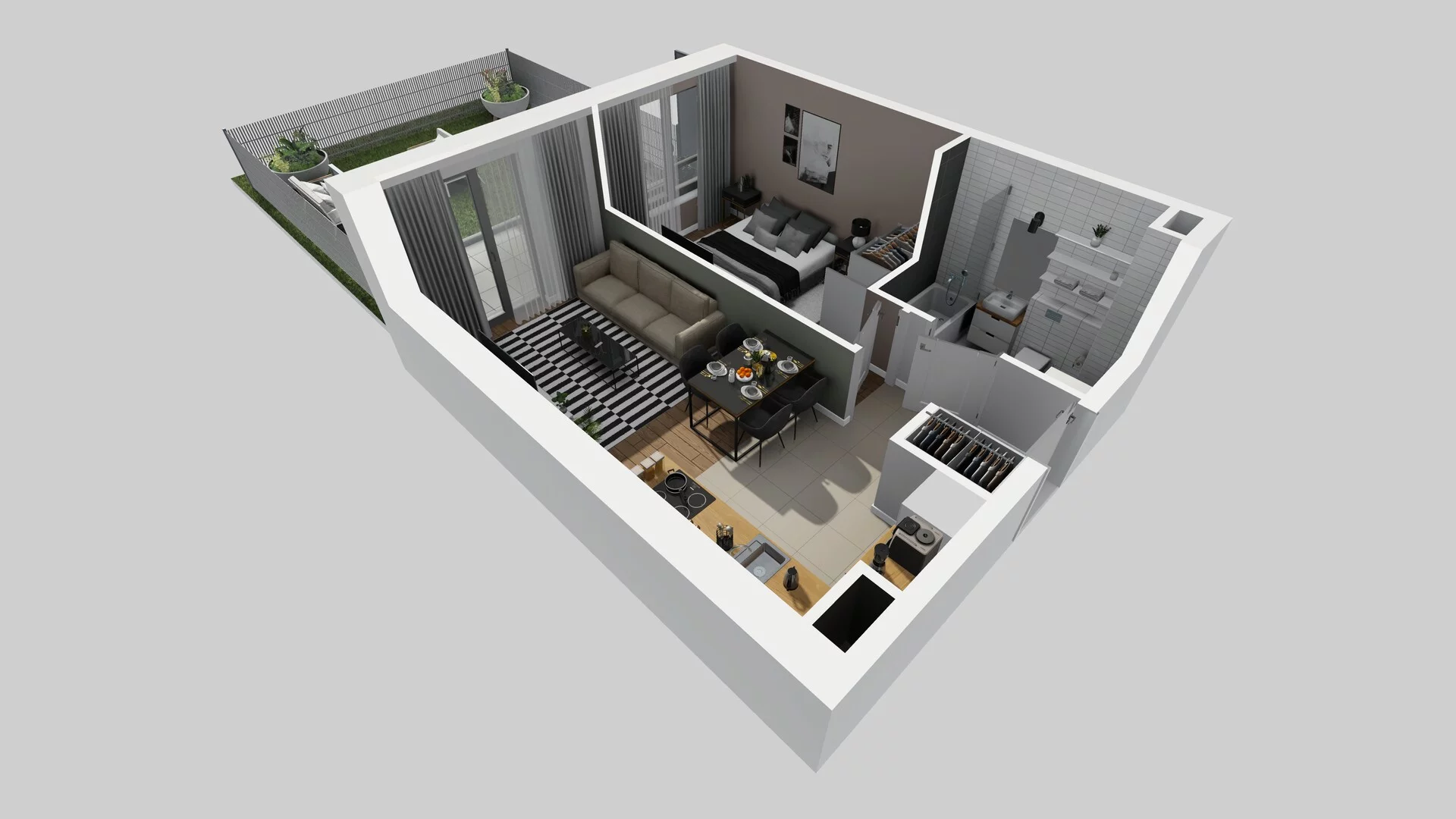 2 pokoje, mieszkanie 37,23 m², parter, oferta nr A/2, Hubska 100 etap 2, Wrocław, Huby, Krzyki, ul. Hubska 100