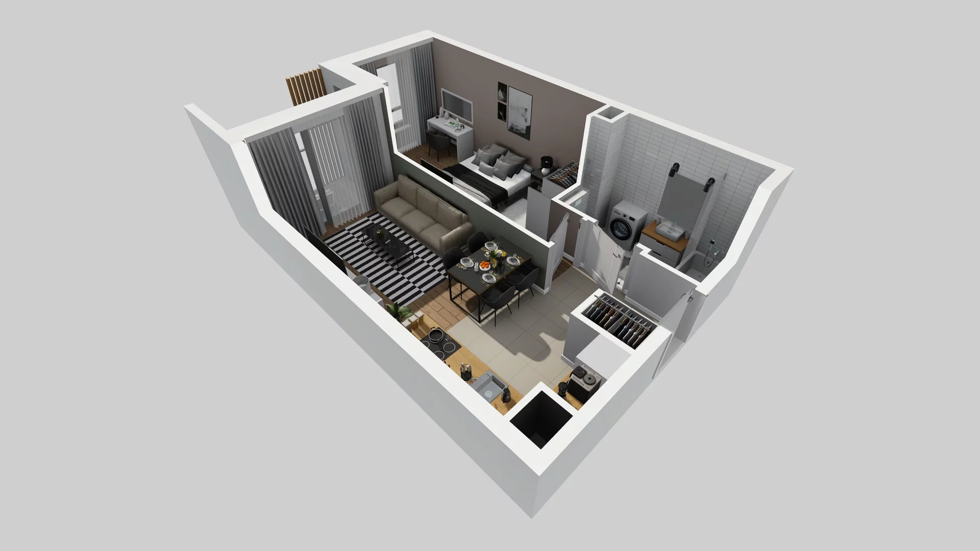 2 pokoje, mieszkanie 40,28 m², piętro 1, oferta nr A/18, Hubska 100 etap 2, Wrocław, Huby, Krzyki, ul. Hubska 100