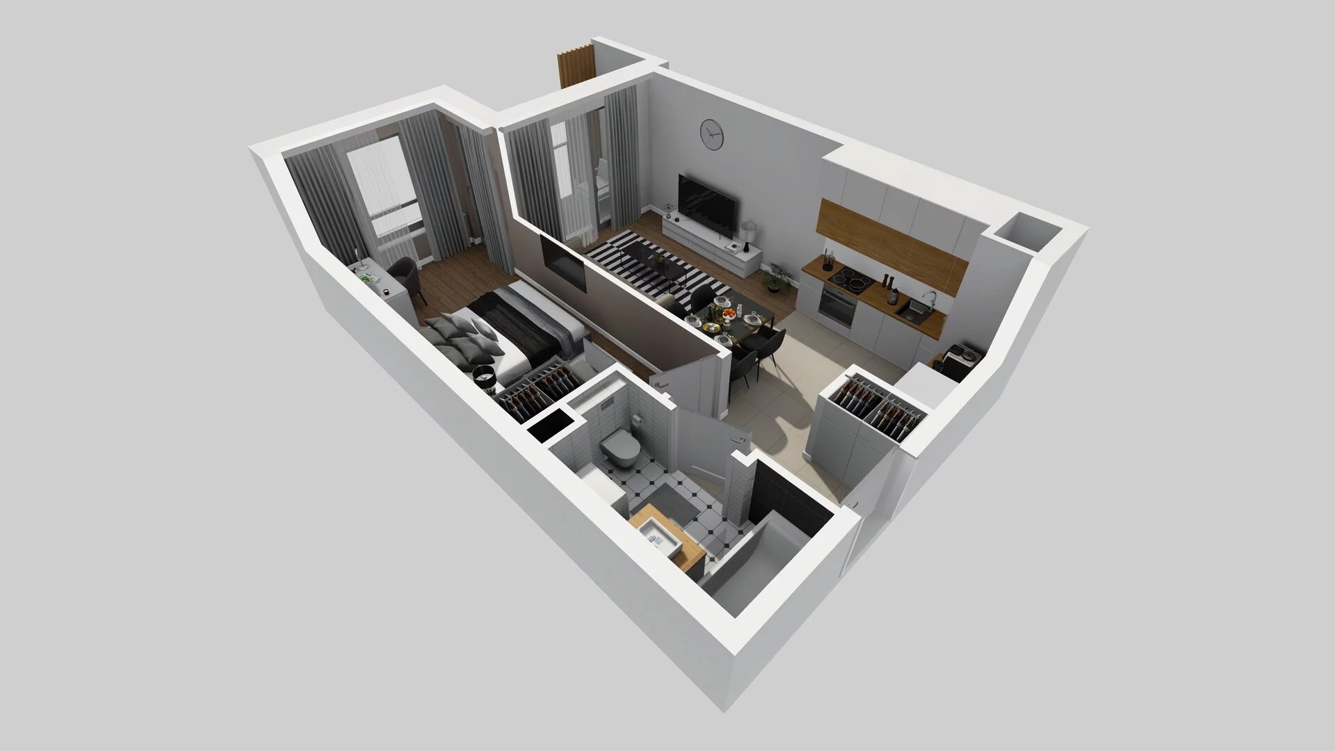 2 pokoje, mieszkanie 41,10 m², piętro 1, oferta nr A/19, Hubska 100 etap 2, Wrocław, Huby, Krzyki, ul. Hubska 100