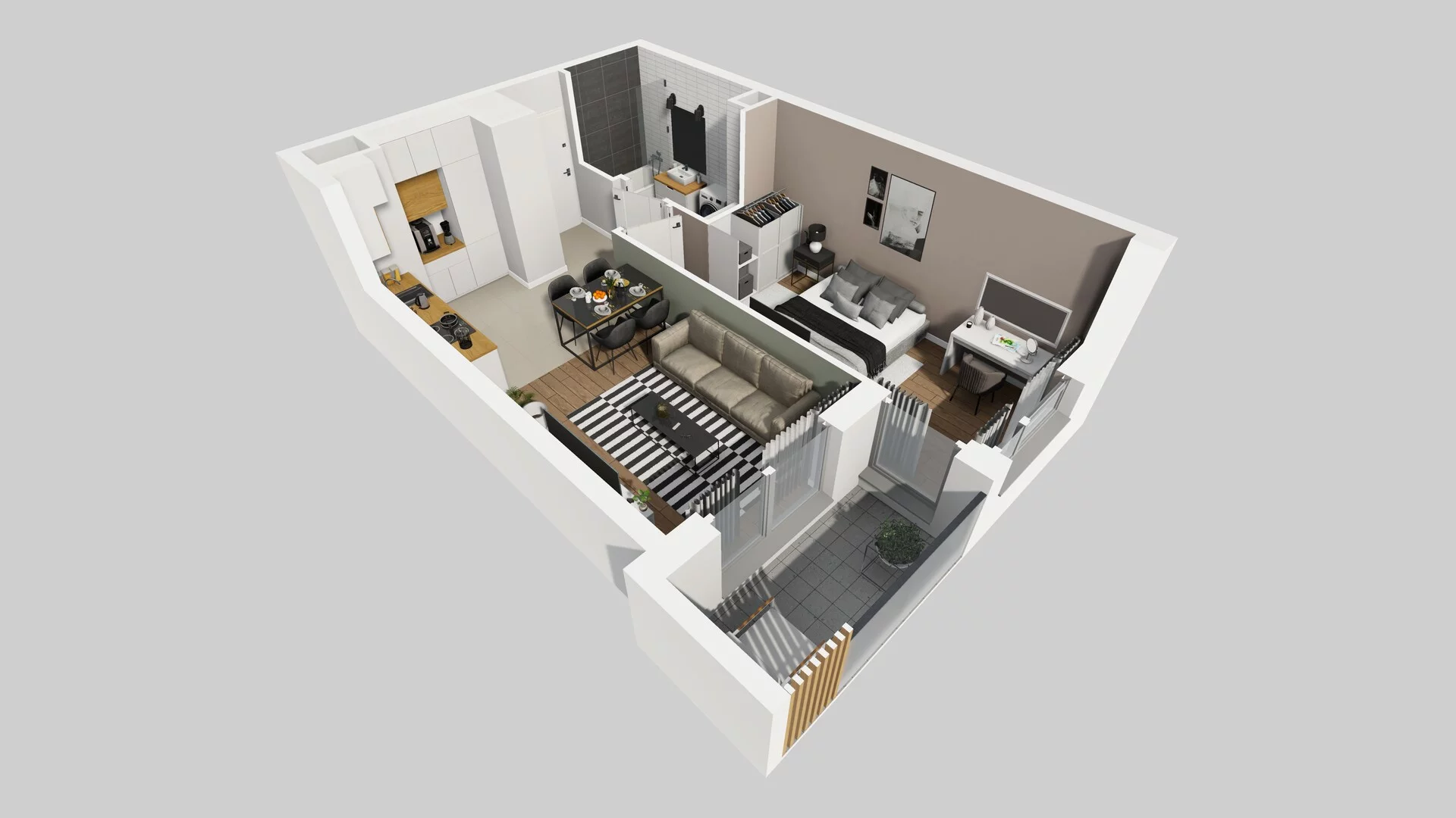 2 pokoje, mieszkanie 41,10 m², piętro 1, oferta nr A/19, Hubska 100 etap 2, Wrocław, Huby, Krzyki, ul. Hubska 100