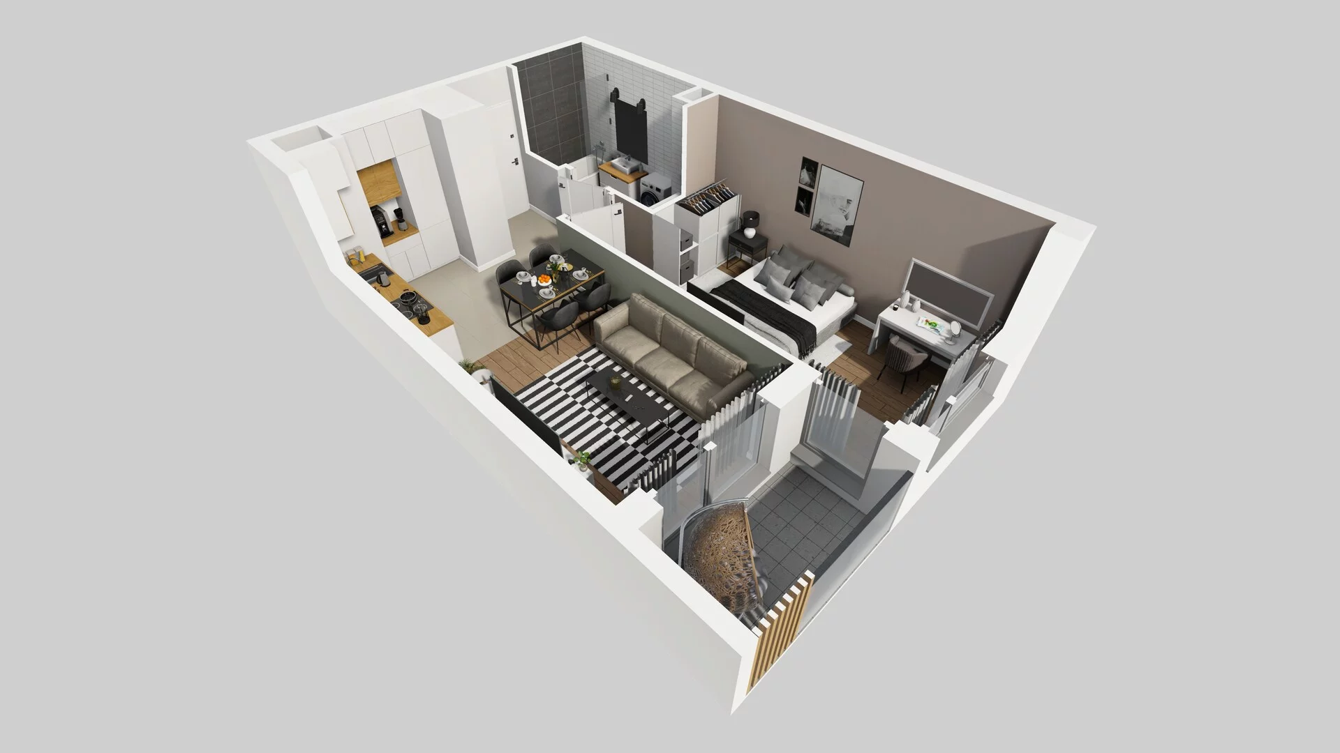 2 pokoje, mieszkanie 40,31 m², piętro 2, oferta nr A/26, Hubska 100 etap 2, Wrocław, Huby, Krzyki, ul. Hubska 100