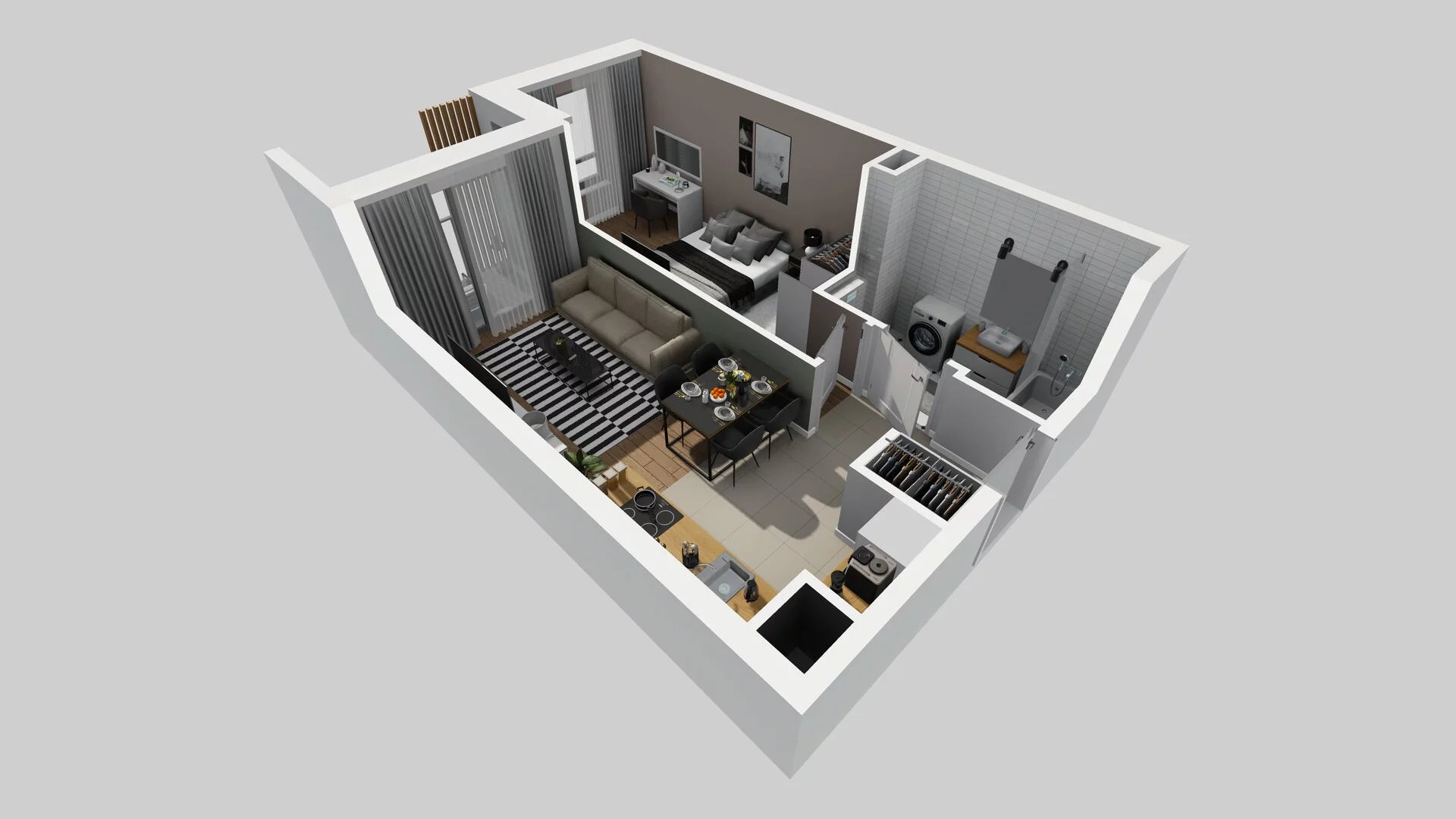2 pokoje, mieszkanie 40,30 m², piętro 4, oferta nr A/65, Hubska 100 etap 2, Wrocław, Huby, Krzyki, ul. Hubska 100