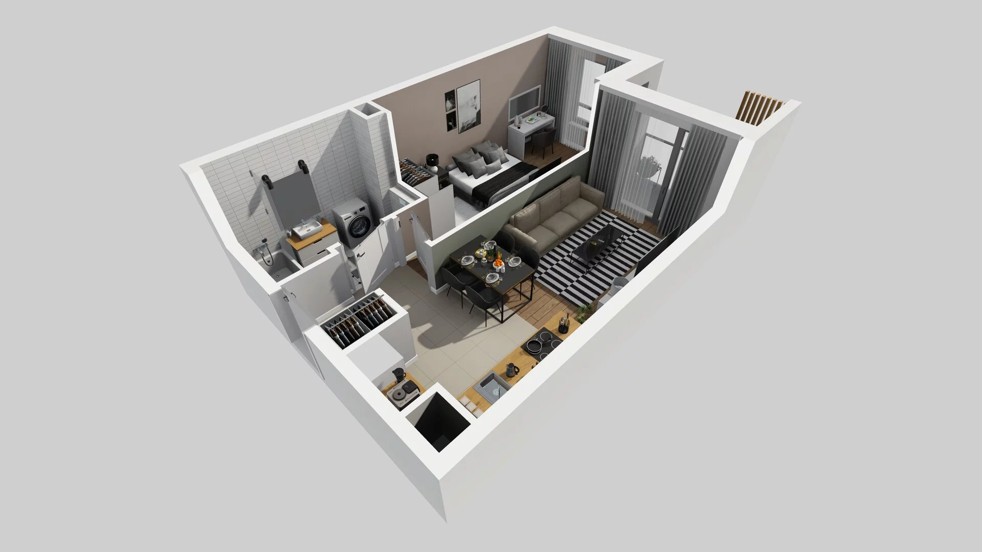 2 pokoje, mieszkanie 40,29 m², piętro 4, oferta nr A/74, Hubska 100 etap 2, Wrocław, Huby, Krzyki, ul. Hubska 100