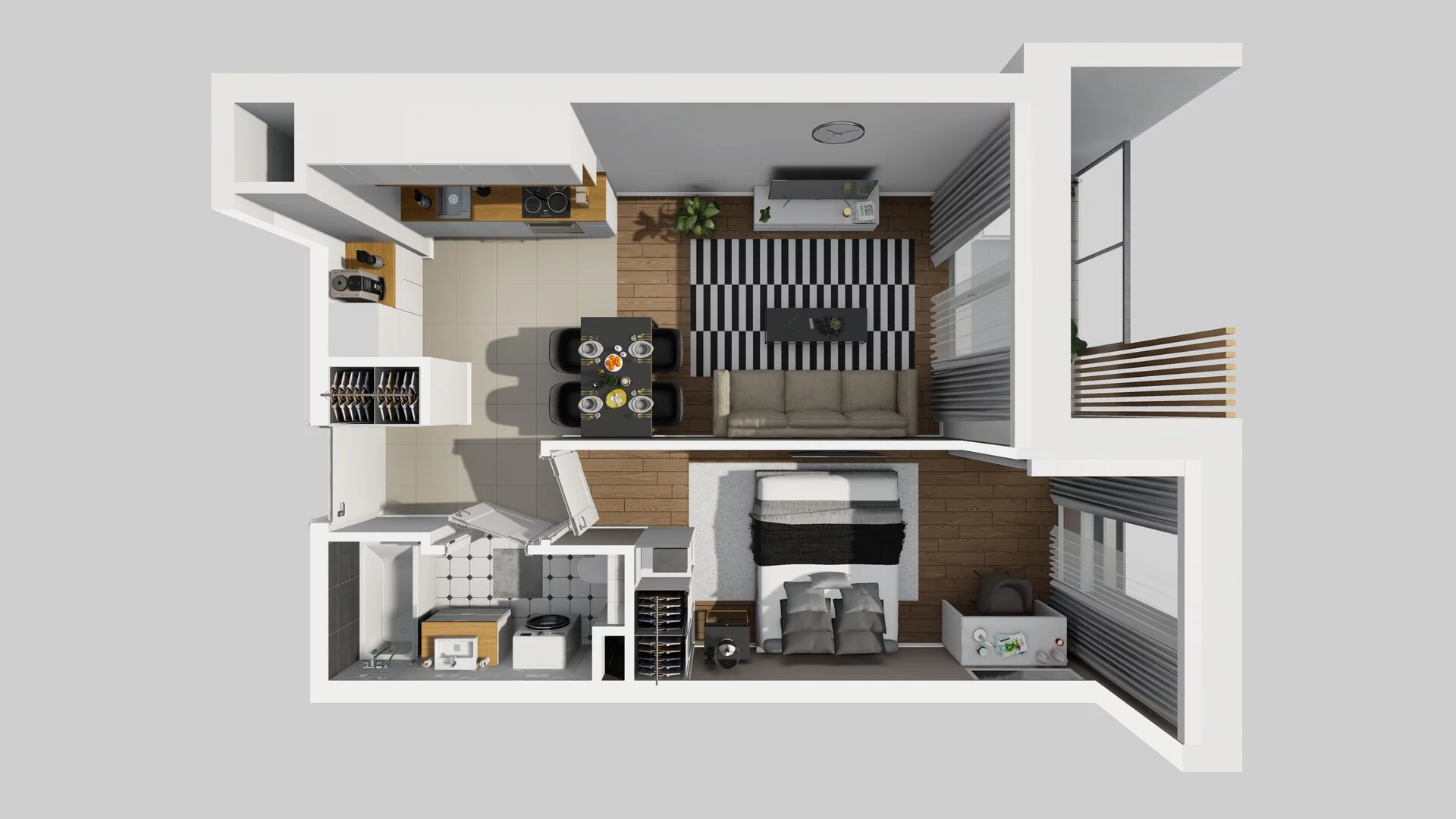 2 pokoje, mieszkanie 41,10 m², piętro 5, oferta nr A/82, Hubska 100 etap 2, Wrocław, Huby, Krzyki, ul. Hubska 100
