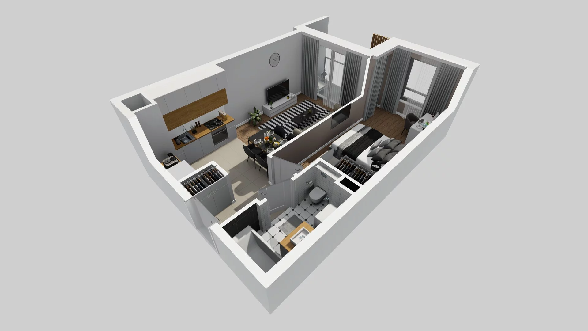 2 pokoje, mieszkanie 41,10 m², piętro 5, oferta nr A/82, Hubska 100 etap 2, Wrocław, Huby, Krzyki, ul. Hubska 100