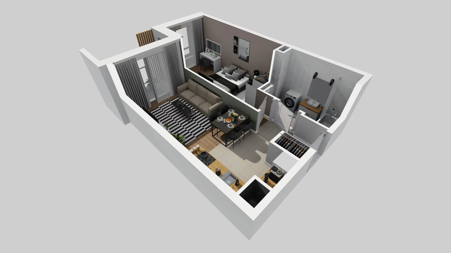 2 pokoje, mieszkanie 41,10 m², piętro 5, oferta nr A/82, Hubska 100 etap 2, Wrocław, Huby, Krzyki, ul. Hubska 100