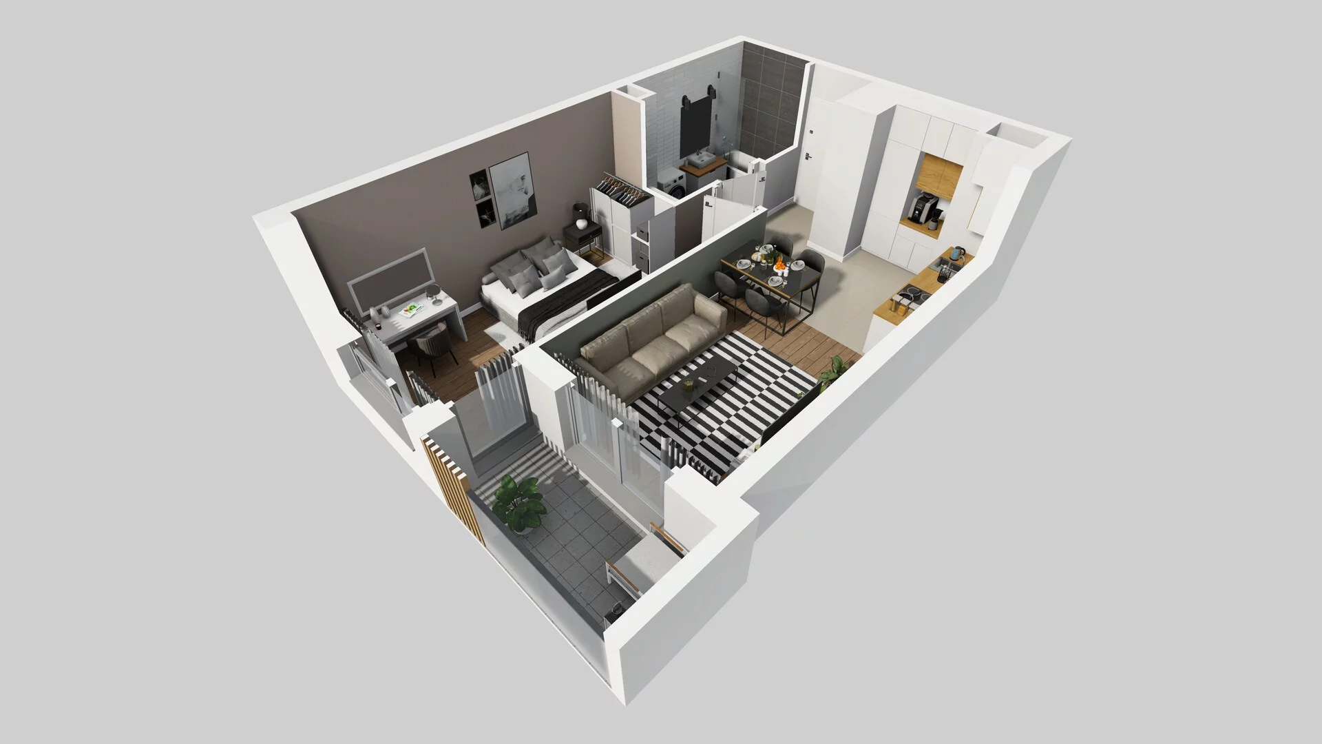 2 pokoje, mieszkanie 41,10 m², piętro 5, oferta nr A/82, Hubska 100 etap 2, Wrocław, Huby, Krzyki, ul. Hubska 100