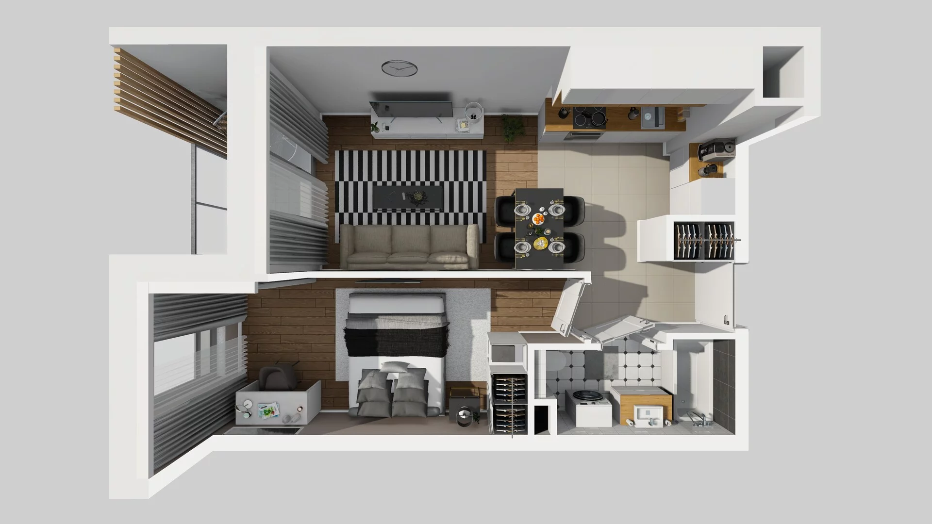 2 pokoje, mieszkanie 40,29 m², piętro 5, oferta nr A/83, Hubska 100 etap 2, Wrocław, Huby, Krzyki, ul. Hubska 100