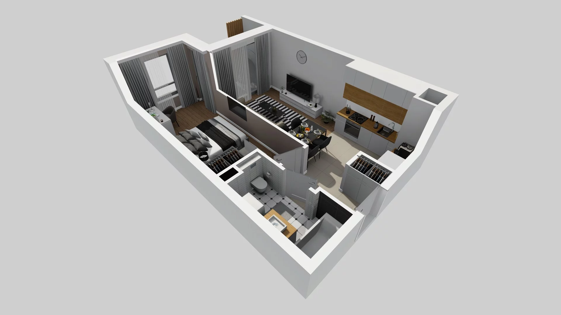 2 pokoje, mieszkanie 40,29 m², piętro 5, oferta nr A/83, Hubska 100 etap 2, Wrocław, Huby, Krzyki, ul. Hubska 100