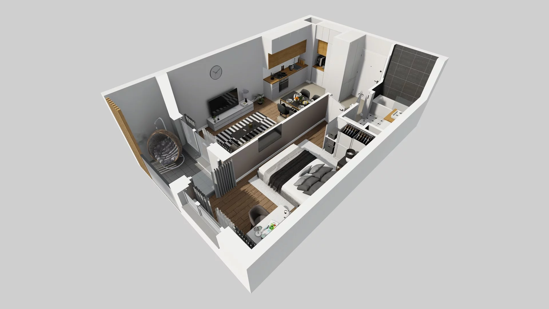 2 pokoje, mieszkanie 40,29 m², piętro 5, oferta nr A/83, Hubska 100 etap 2, Wrocław, Huby, Krzyki, ul. Hubska 100