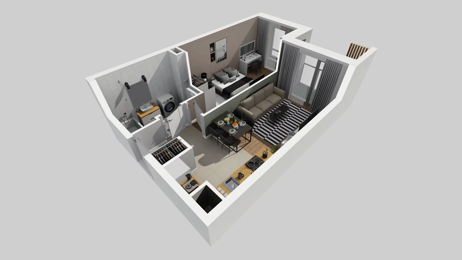 2 pokoje, mieszkanie 40,29 m², piętro 5, oferta nr A/83, Hubska 100 etap 2, Wrocław, Huby, Krzyki, ul. Hubska 100