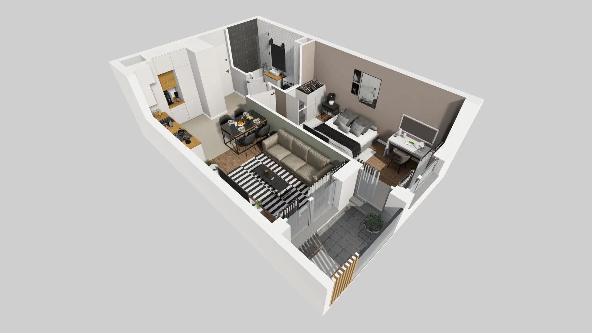 2 pokoje, mieszkanie 40,29 m², piętro 5, oferta nr A/93, Hubska 100 etap 2, Wrocław, Huby, Krzyki, ul. Hubska 100