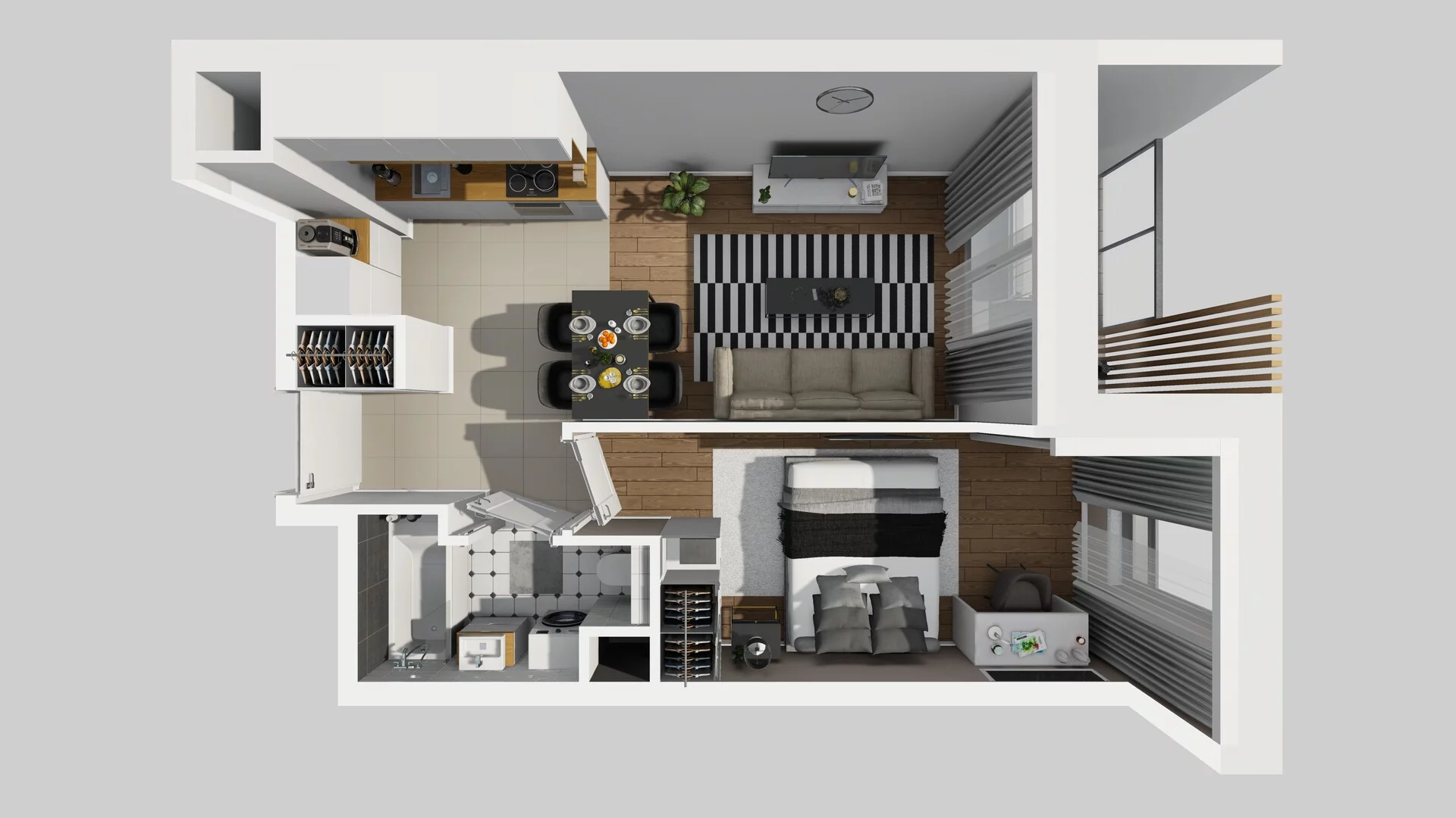 2 pokoje, mieszkanie 39,44 m², piętro 7, oferta nr A/122, Hubska 100 etap 2, Wrocław, Huby, Krzyki, ul. Hubska 100
