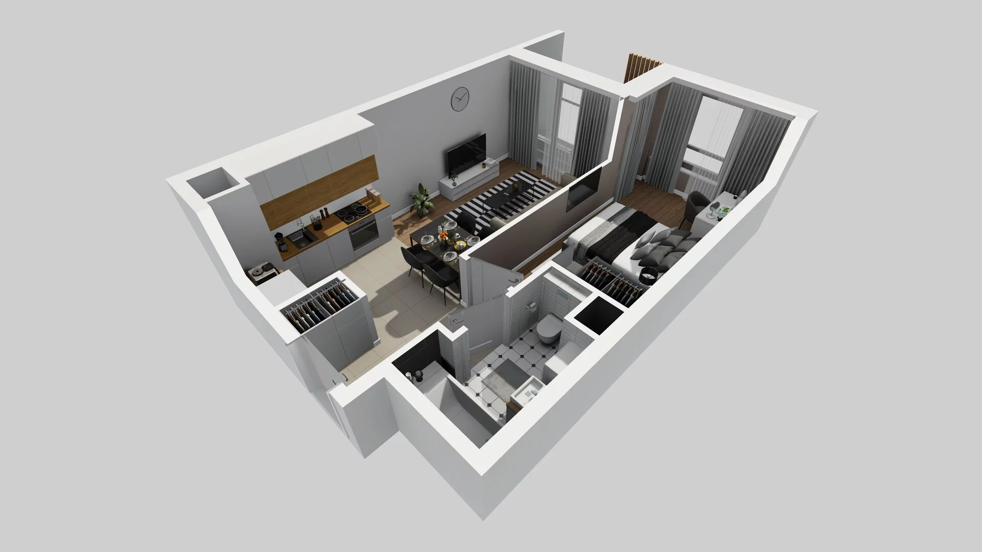 2 pokoje, mieszkanie 39,44 m², piętro 7, oferta nr A/122, Hubska 100 etap 2, Wrocław, Huby, Krzyki, ul. Hubska 100