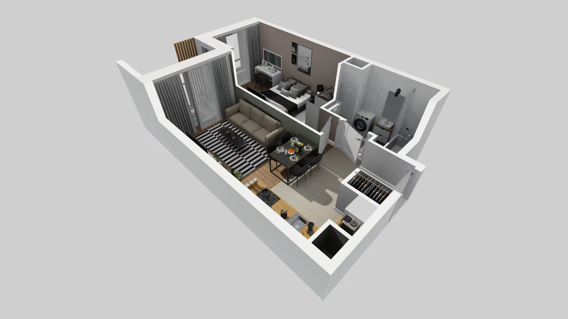 2 pokoje, mieszkanie 39,44 m², piętro 7, oferta nr A/122, Hubska 100 etap 2, Wrocław, Huby, Krzyki, ul. Hubska 100