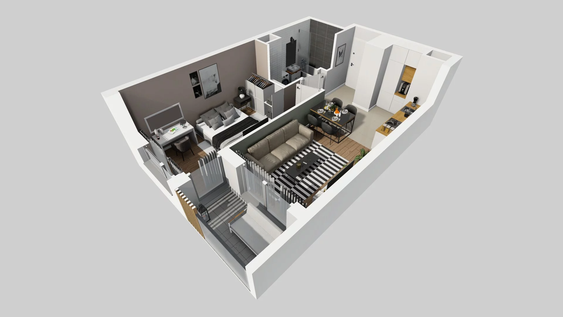 2 pokoje, mieszkanie 39,44 m², piętro 7, oferta nr A/122, Hubska 100 etap 2, Wrocław, Huby, Krzyki, ul. Hubska 100