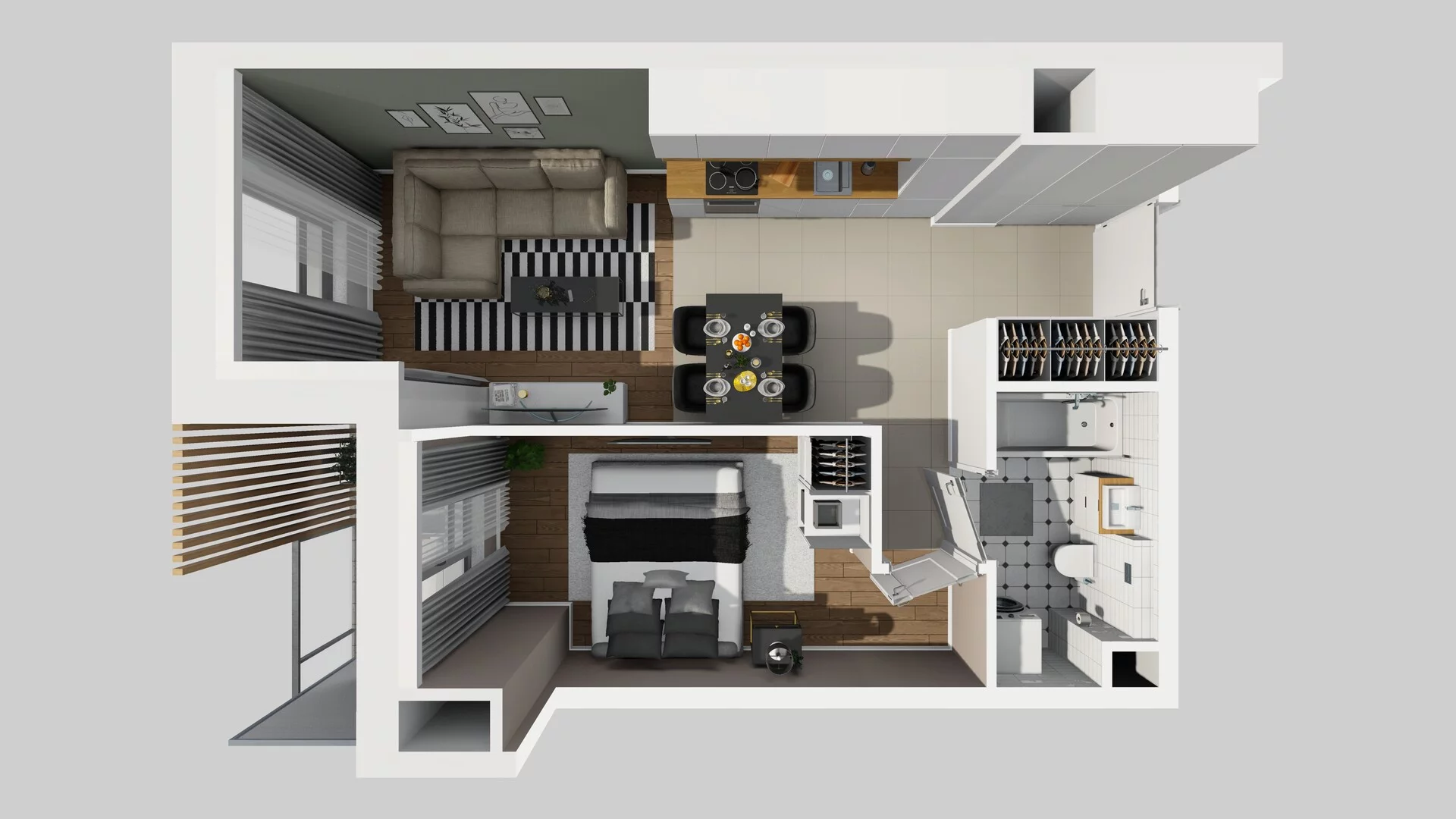 2 pokoje, mieszkanie 40,36 m², piętro 7, oferta nr A/129, Hubska 100 etap 2, Wrocław, Huby, Krzyki, ul. Hubska 100
