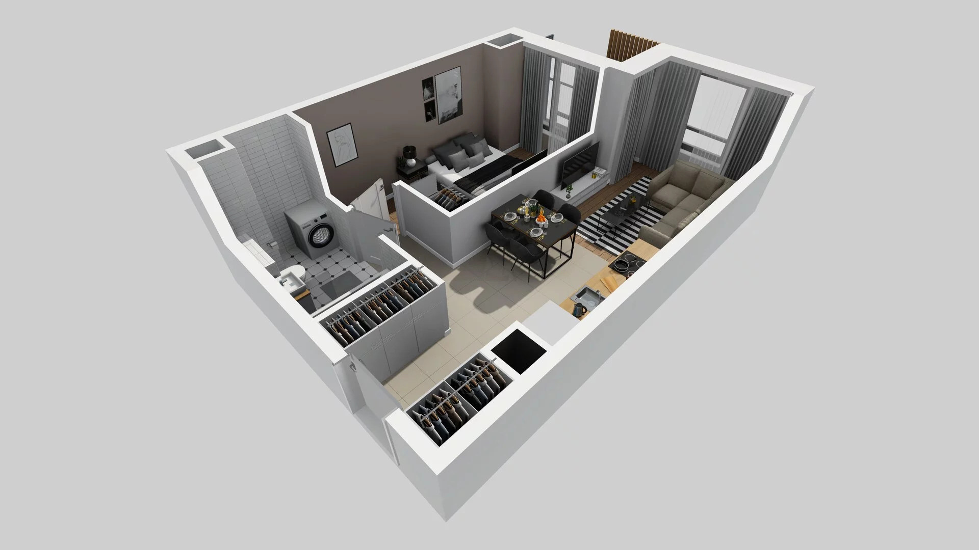 2 pokoje, mieszkanie 40,36 m², piętro 7, oferta nr A/129, Hubska 100 etap 2, Wrocław, Huby, Krzyki, ul. Hubska 100