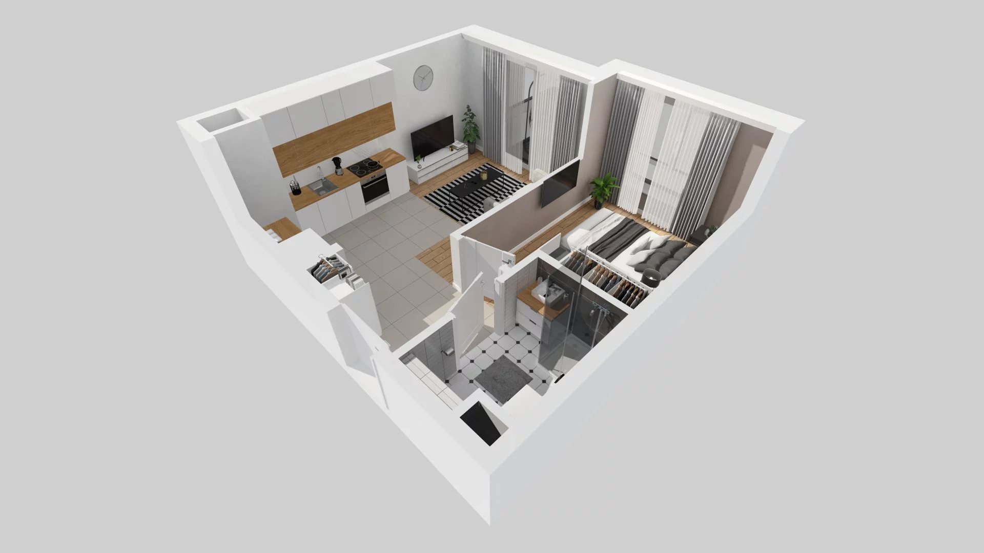 2 pokoje, mieszkanie 33,52 m², piętro 3, oferta nr E/39, Metro Zachód 8 bud. E-H, Warszawa, Bemowo, Chrzanów, ul. Jana Heweliusza