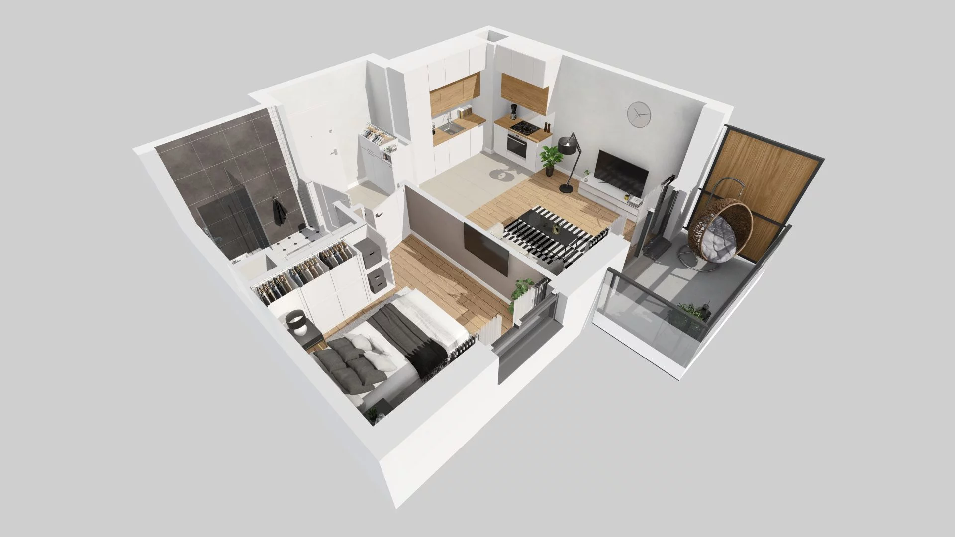 2 pokoje, mieszkanie 37,85 m², piętro 2, oferta nr F/14, Metro Zachód 8 bud. E-H, Warszawa, Bemowo, Chrzanów, ul. Jana Heweliusza