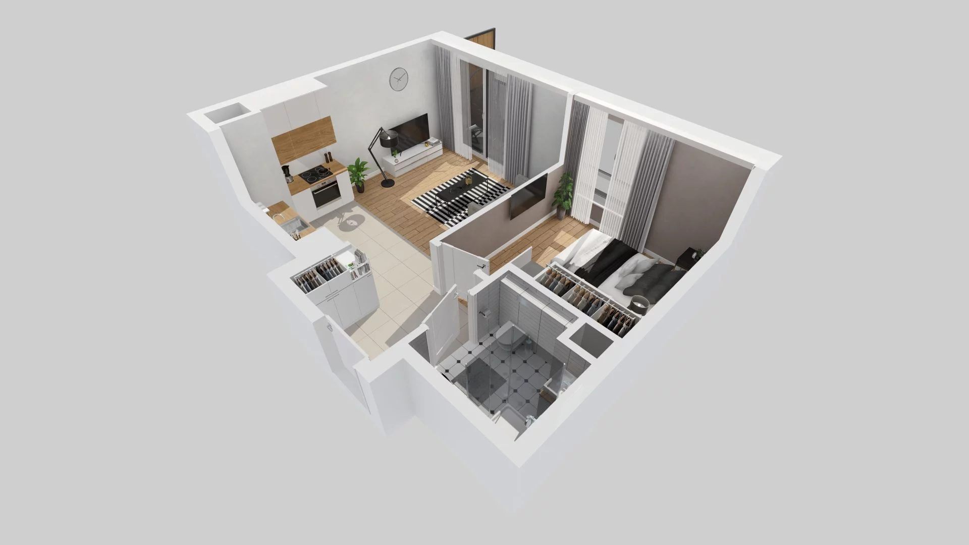 2 pokoje, mieszkanie 37,85 m², piętro 2, oferta nr F/14, Metro Zachód 8 bud. E-H, Warszawa, Bemowo, Chrzanów, ul. Jana Heweliusza