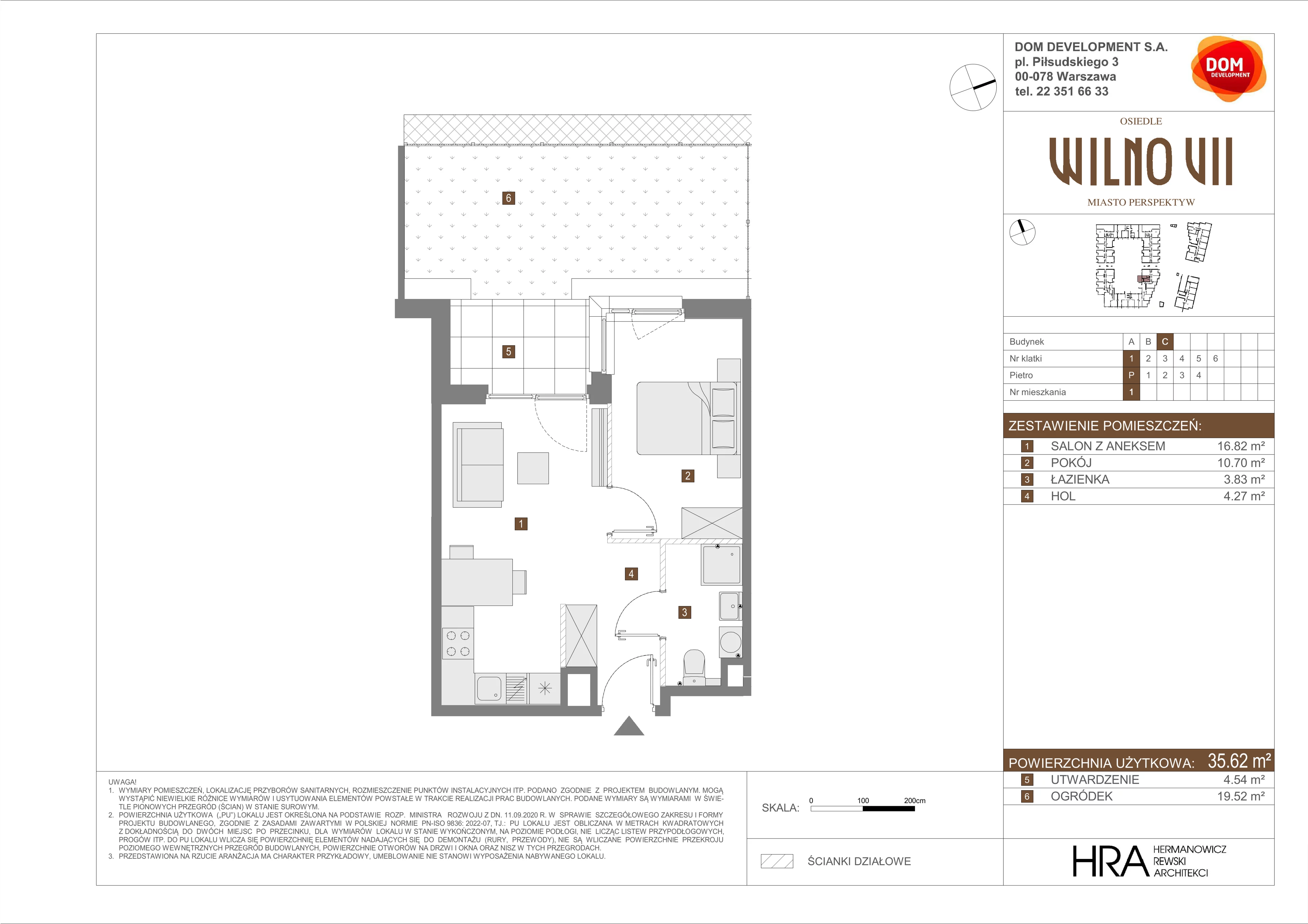 Mieszkanie 35,62 m², parter, oferta nr C/1, Osiedle Wilno 7, Warszawa, Targówek, Elsnerów, ul. Janowiecka