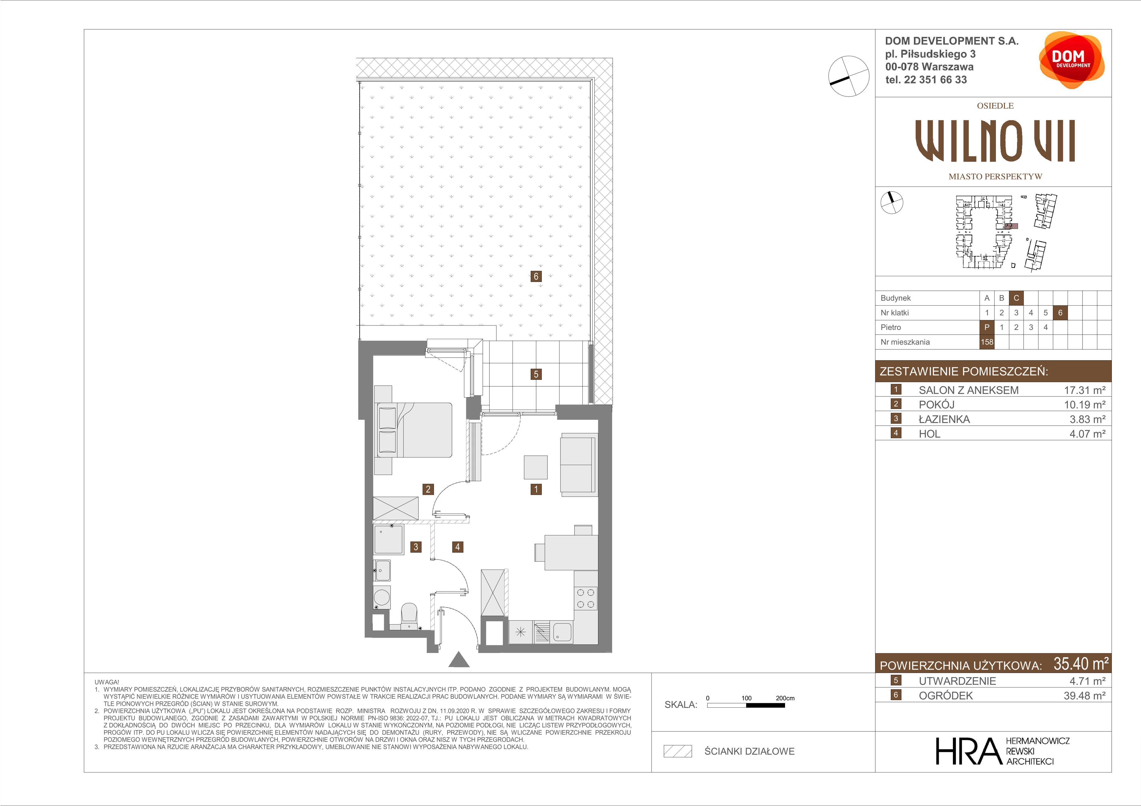 Mieszkanie 35,40 m², parter, oferta nr C/158, Osiedle Wilno 7, Warszawa, Targówek, Elsnerów, ul. Janowiecka