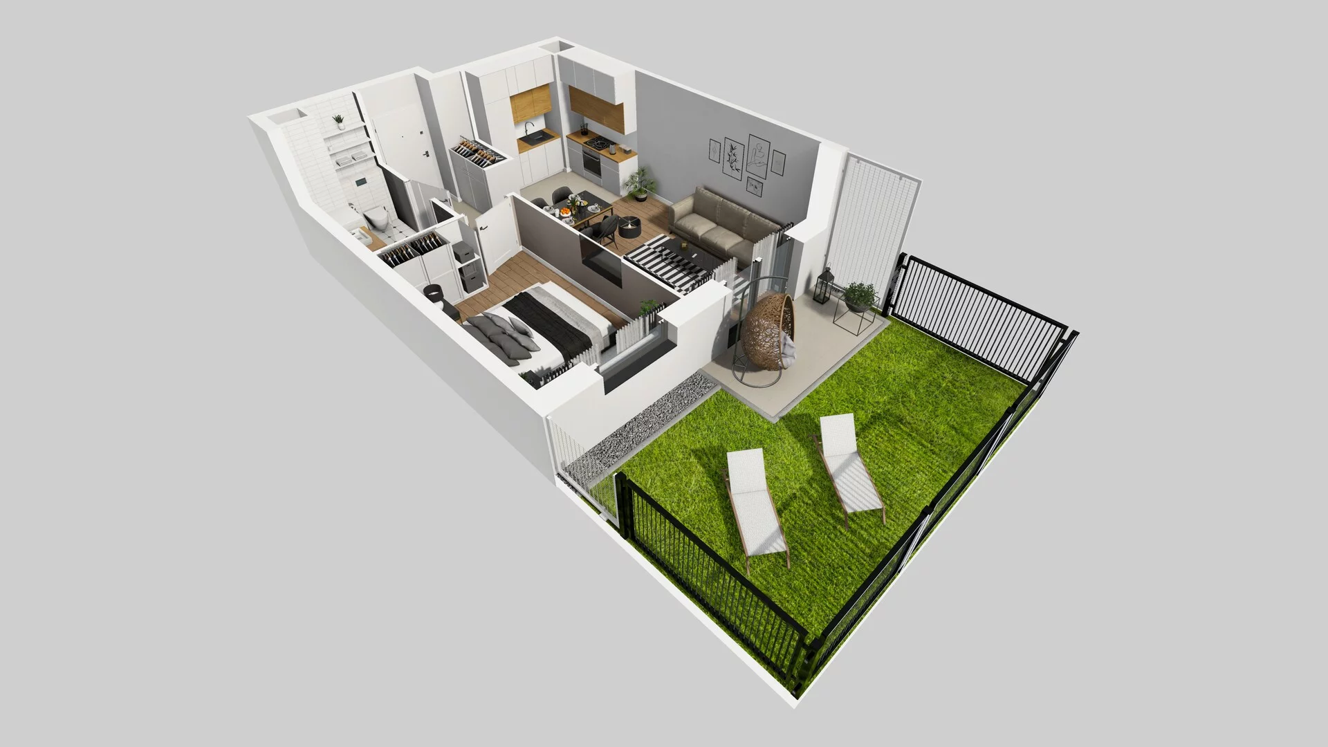 2 pokoje, mieszkanie 38,38 m², parter, oferta nr A/3, Apartamenty nad Oławką, Wrocław, Przedmieście Oławskie, Krzyki, ul. Krakowska 98
