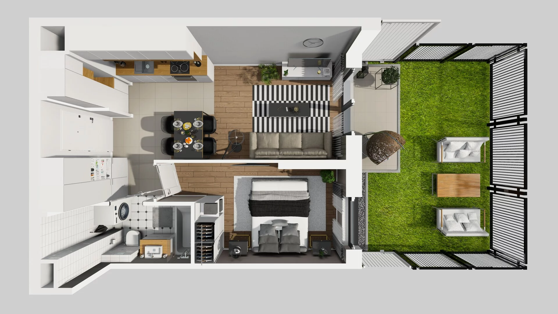 2 pokoje, mieszkanie 37,04 m², parter, oferta nr A/56, Apartamenty nad Oławką, Wrocław, Przedmieście Oławskie, Krzyki, ul. Krakowska 98