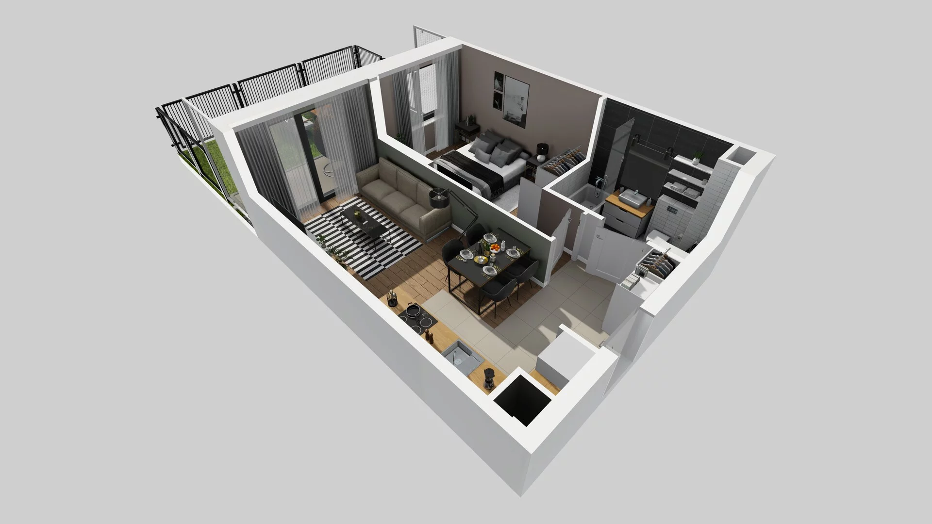 2 pokoje, mieszkanie 37,04 m², parter, oferta nr A/56, Apartamenty nad Oławką, Wrocław, Przedmieście Oławskie, Krzyki, ul. Krakowska 98