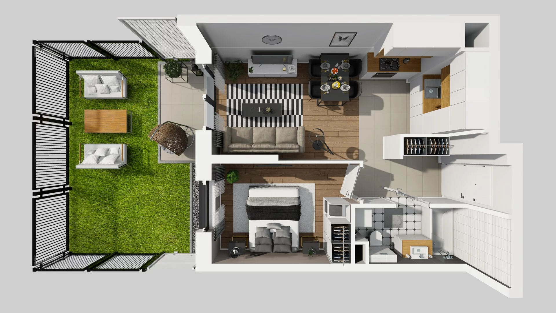 2 pokoje, mieszkanie 35,95 m², parter, oferta nr A/57, Apartamenty nad Oławką, Wrocław, Przedmieście Oławskie, Krzyki, ul. Krakowska 98