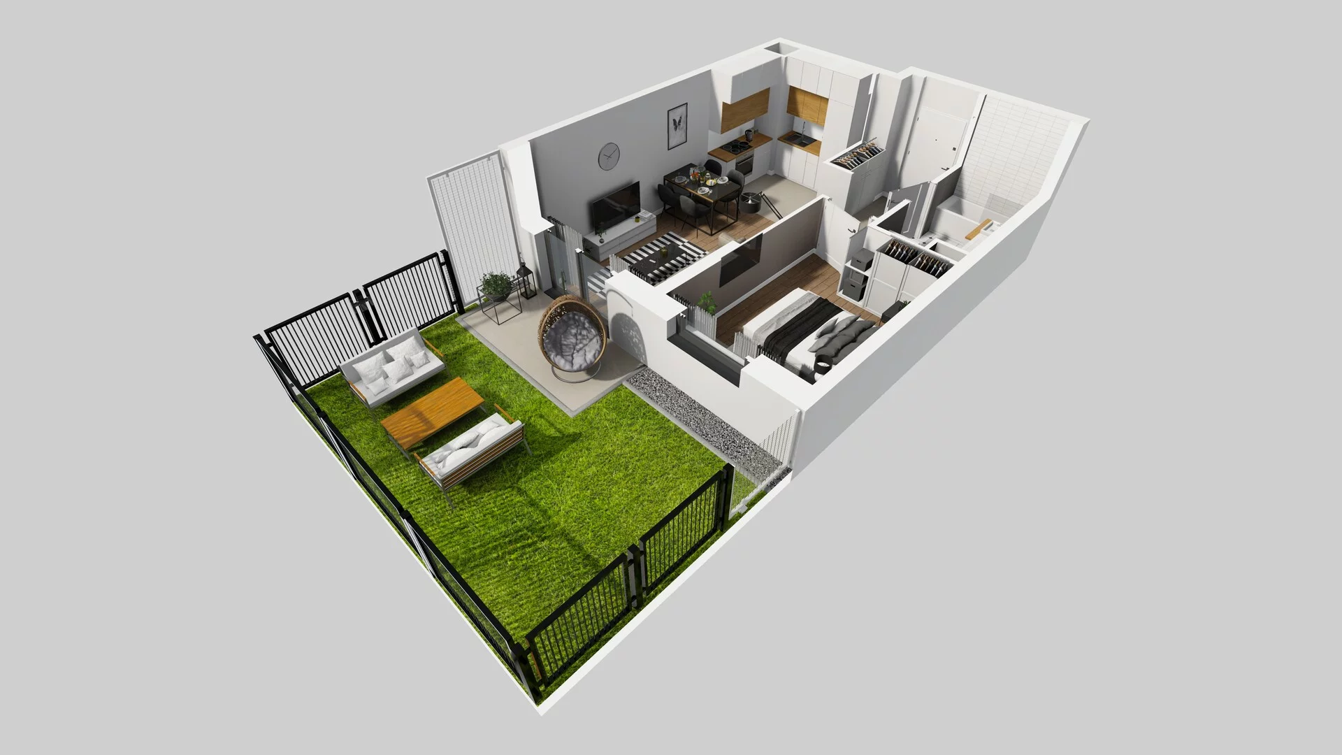 2 pokoje, mieszkanie 35,95 m², parter, oferta nr A/57, Apartamenty nad Oławką, Wrocław, Przedmieście Oławskie, Krzyki, ul. Krakowska 98