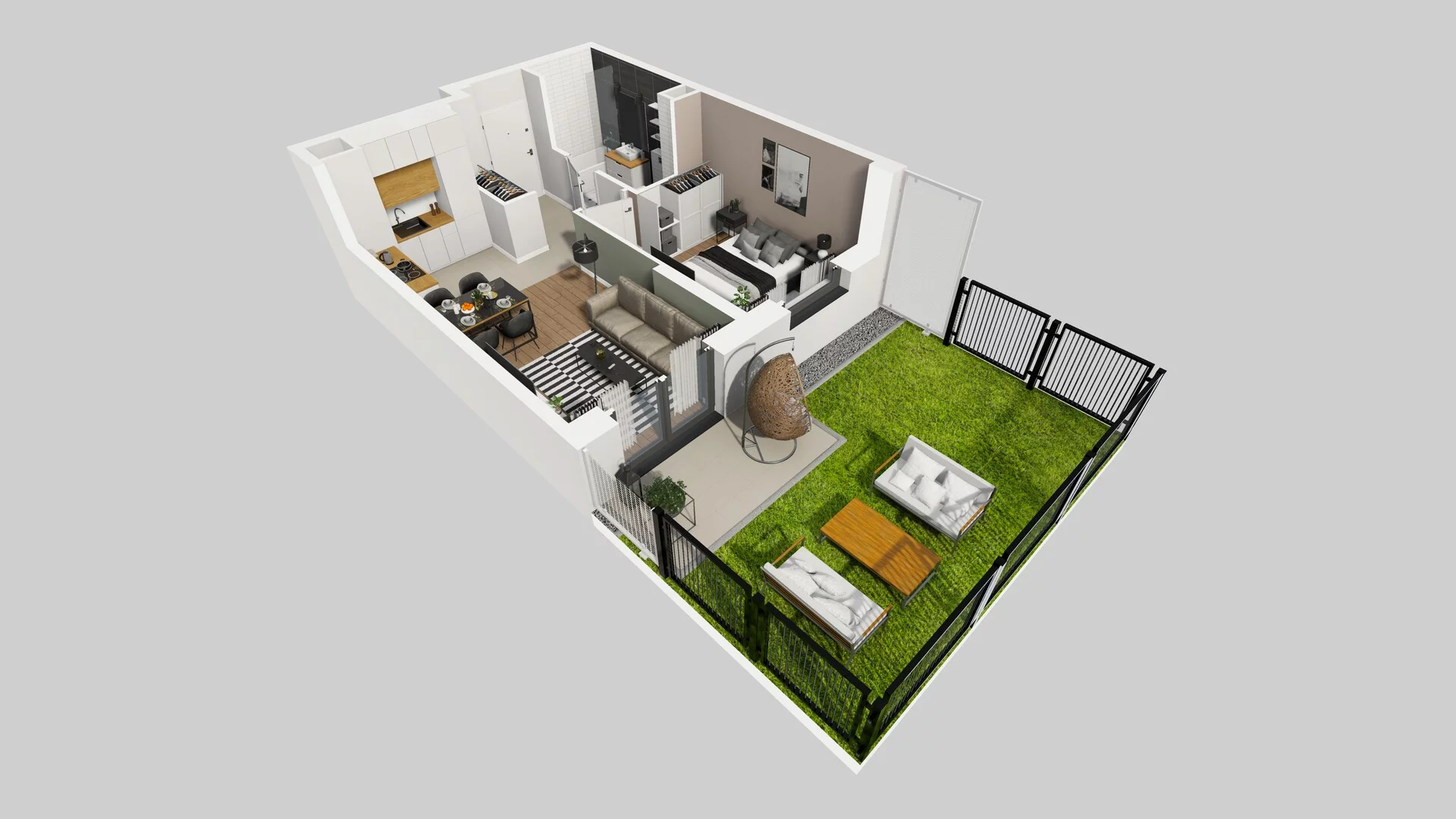 2 pokoje, mieszkanie 35,95 m², parter, oferta nr A/57, Apartamenty nad Oławką, Wrocław, Przedmieście Oławskie, Krzyki, ul. Krakowska 98