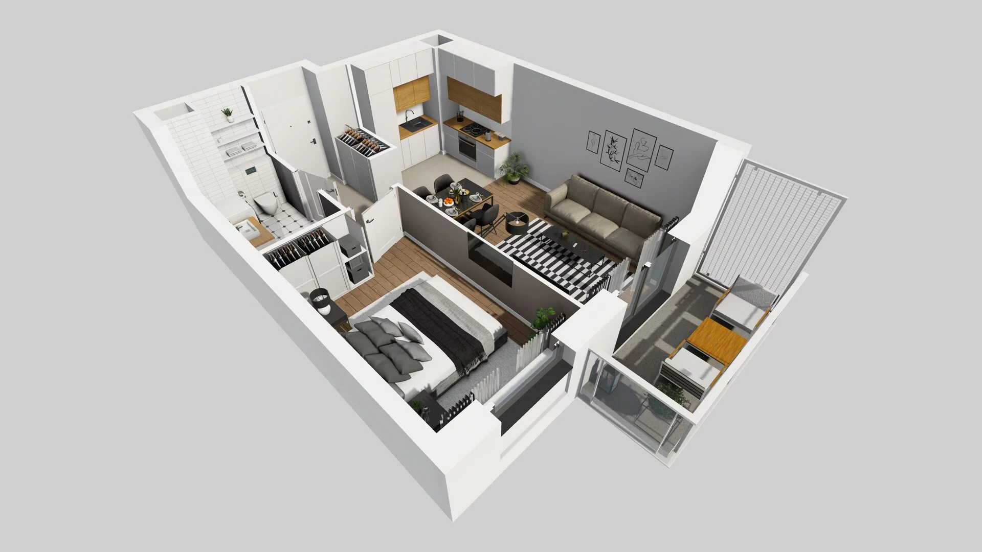 2 pokoje, mieszkanie 38,48 m², piętro 1, oferta nr A/9, Apartamenty nad Oławką, Wrocław, Przedmieście Oławskie, Krzyki, ul. Krakowska 98