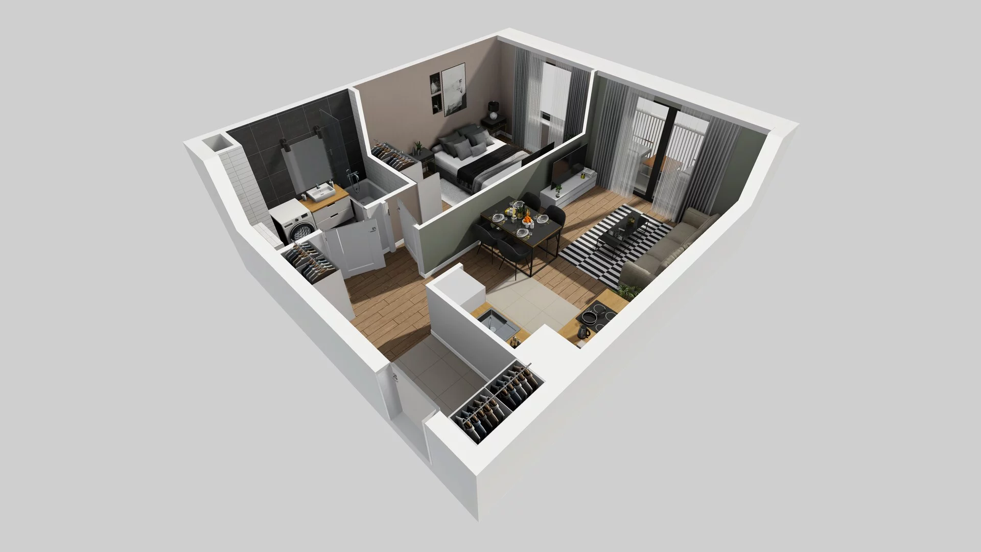 2 pokoje, mieszkanie 41,73 m², piętro 1, oferta nr A/11, Apartamenty nad Oławką, Wrocław, Przedmieście Oławskie, Krzyki, ul. Krakowska 98