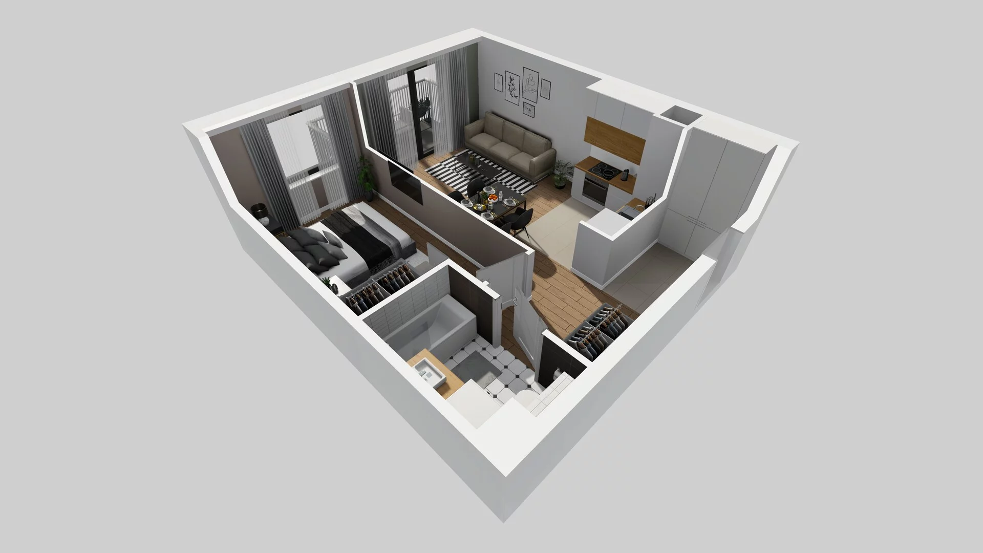 2 pokoje, mieszkanie 41,73 m², piętro 1, oferta nr A/11, Apartamenty nad Oławką, Wrocław, Przedmieście Oławskie, Krzyki, ul. Krakowska 98