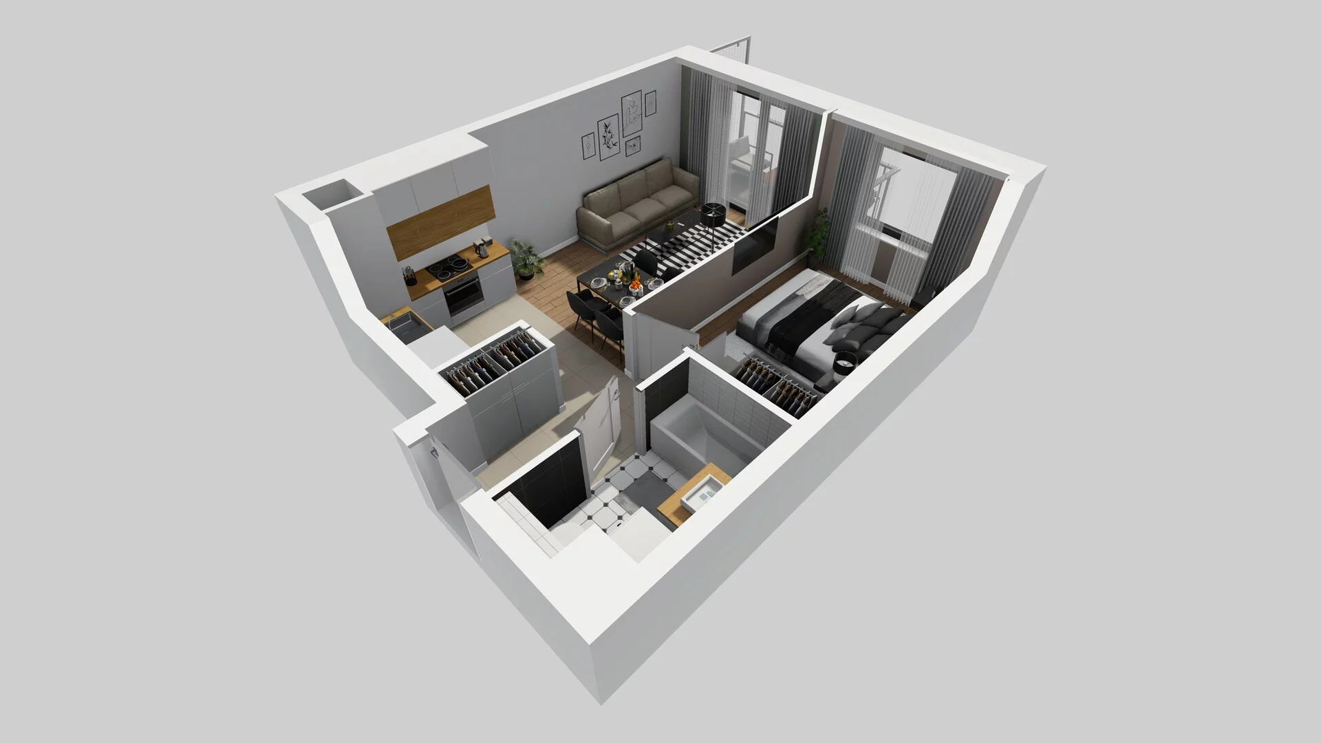 2 pokoje, mieszkanie 38,48 m², piętro 2, oferta nr A/15, Apartamenty nad Oławką, Wrocław, Przedmieście Oławskie, Krzyki, ul. Krakowska 98