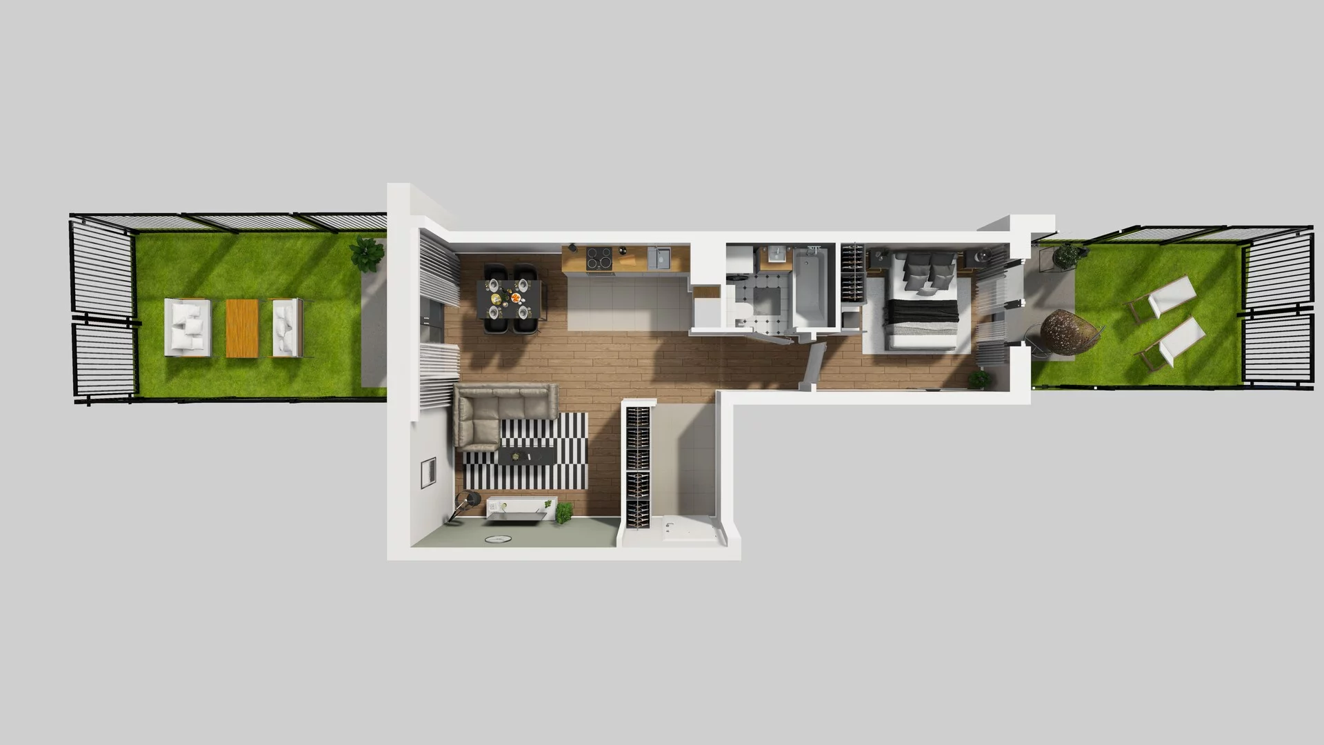 2 pokoje, mieszkanie 50,19 m², parter, oferta nr B/57, Apartamenty nad Oławką 2, Wrocław, Przedmieście Oławskie, Krzyki, ul. Krakowska 98a