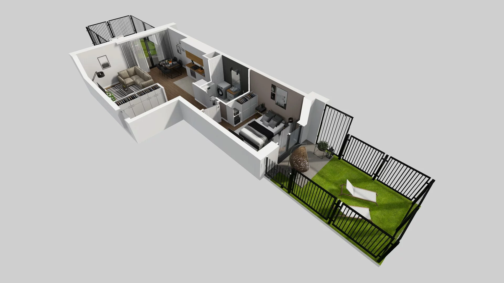 2 pokoje, mieszkanie 50,19 m², parter, oferta nr B/57, Apartamenty nad Oławką 2, Wrocław, Przedmieście Oławskie, Krzyki, ul. Krakowska 98a