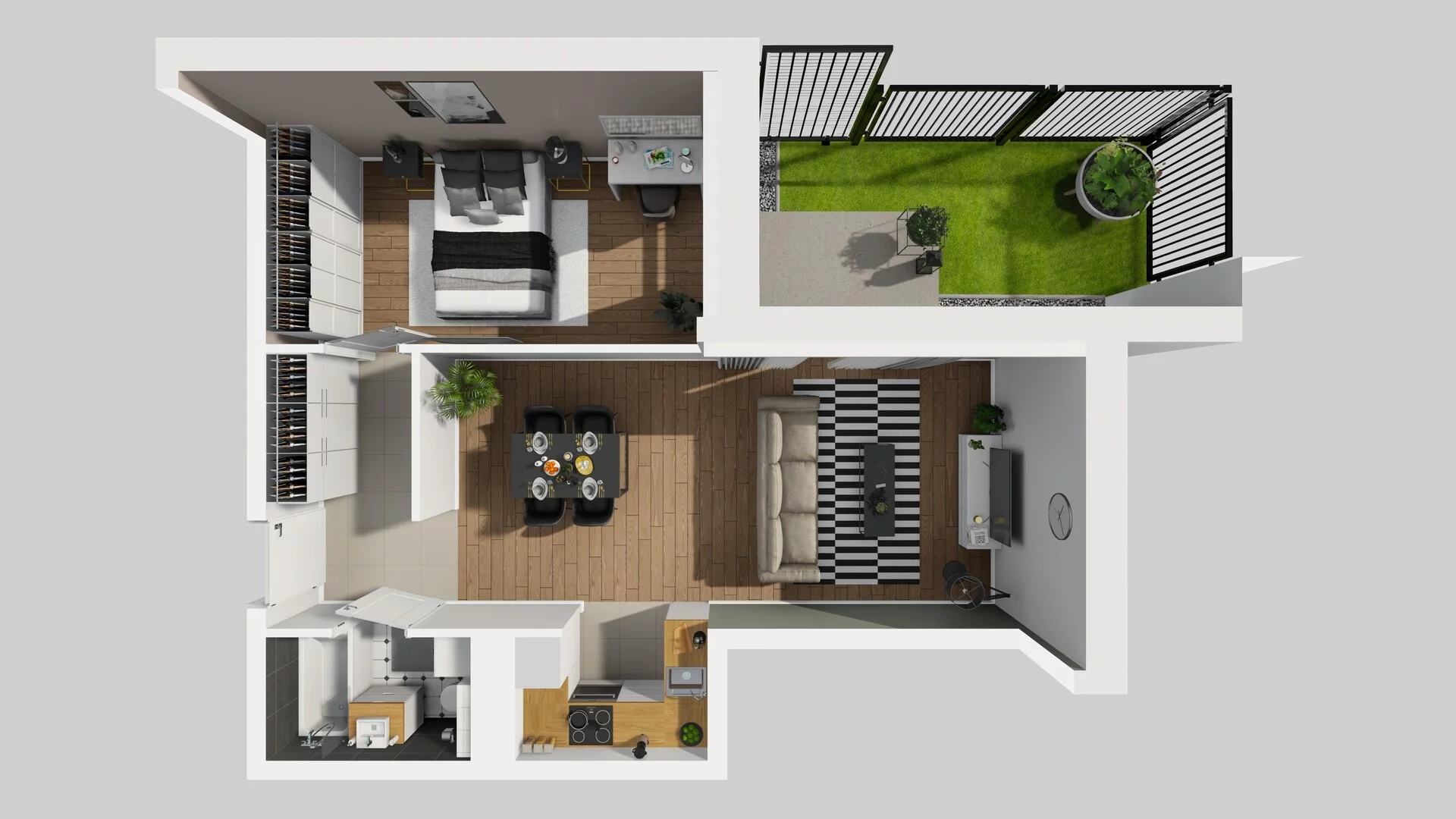 2 pokoje, mieszkanie 55,46 m², parter, oferta nr B/58, Apartamenty nad Oławką 2, Wrocław, Przedmieście Oławskie, Krzyki, ul. Krakowska 98a