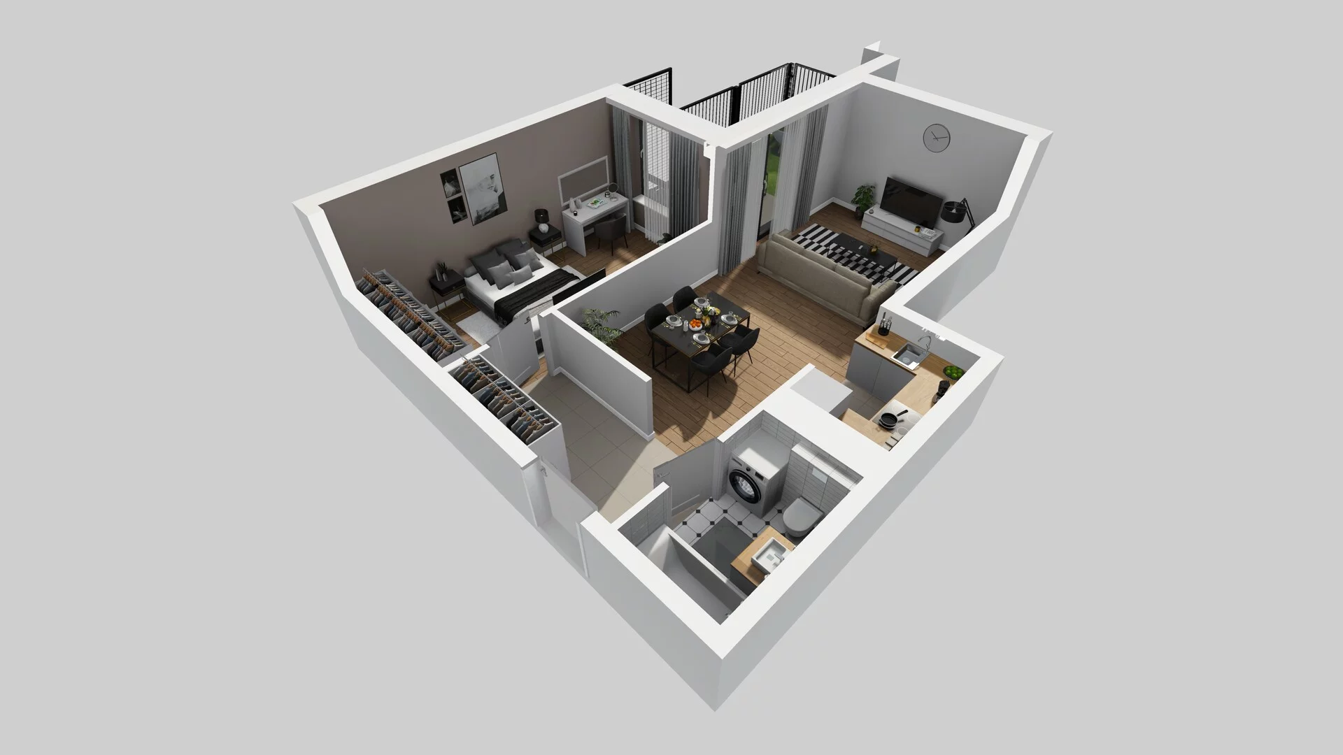 2 pokoje, mieszkanie 55,46 m², parter, oferta nr B/58, Apartamenty nad Oławką 2, Wrocław, Przedmieście Oławskie, Krzyki, ul. Krakowska 98a