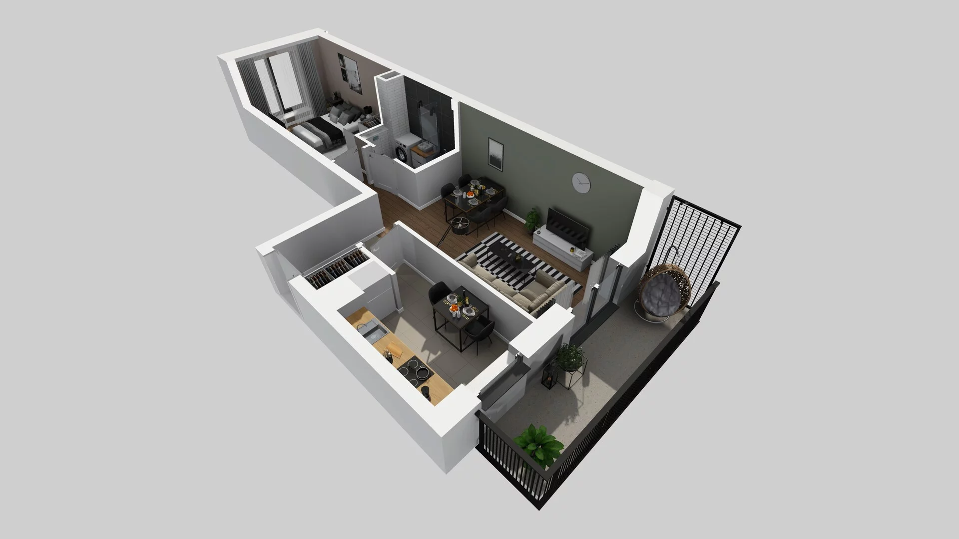 2 pokoje, mieszkanie 47,07 m², piętro 1, oferta nr B/35, Apartamenty nad Oławką 2, Wrocław, Przedmieście Oławskie, Krzyki, ul. Krakowska 98a