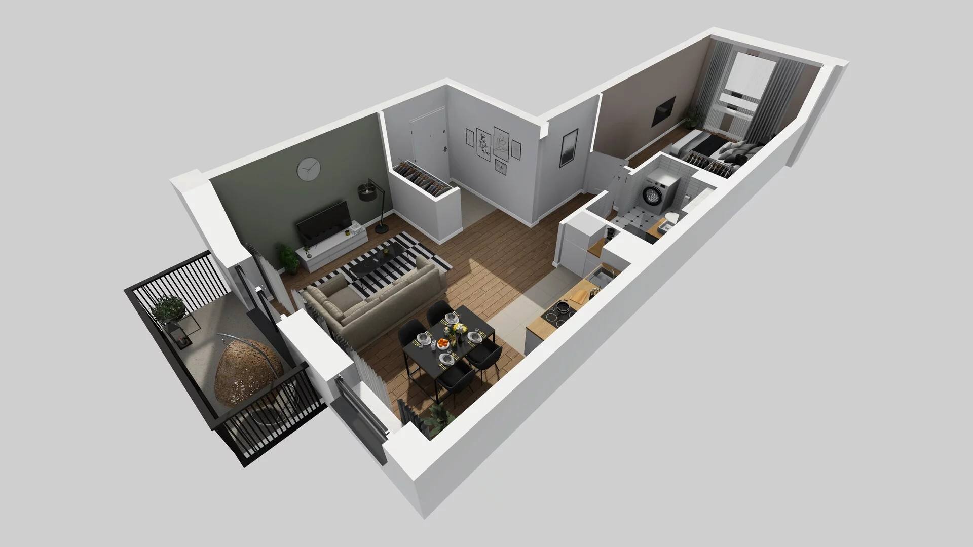 2 pokoje, mieszkanie 49,31 m², piętro 2, oferta nr B/11, Apartamenty nad Oławką 2, Wrocław, Przedmieście Oławskie, Krzyki, ul. Krakowska 98a